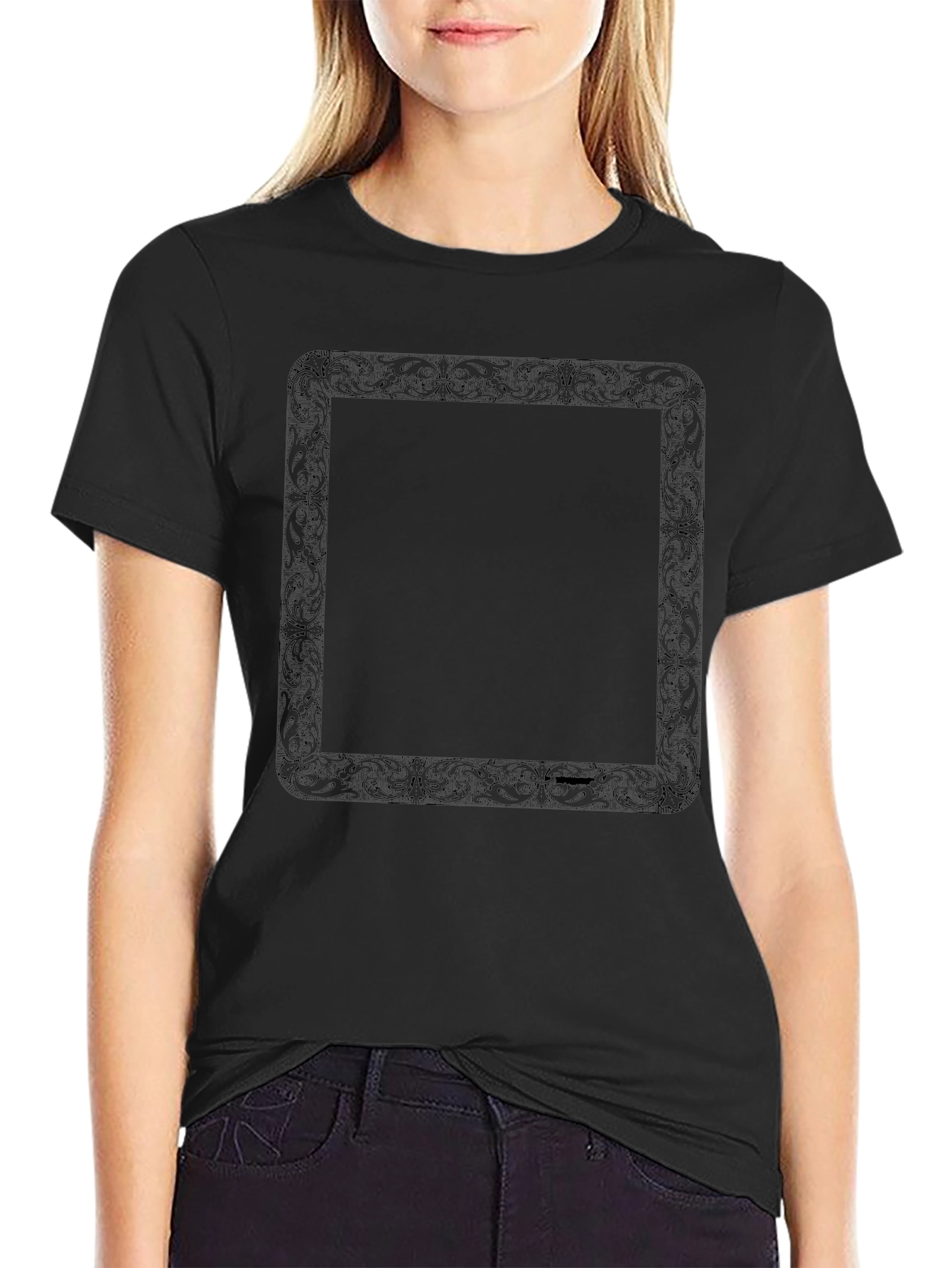 Elegant Framed Graphic Tee - Stylish & Unique