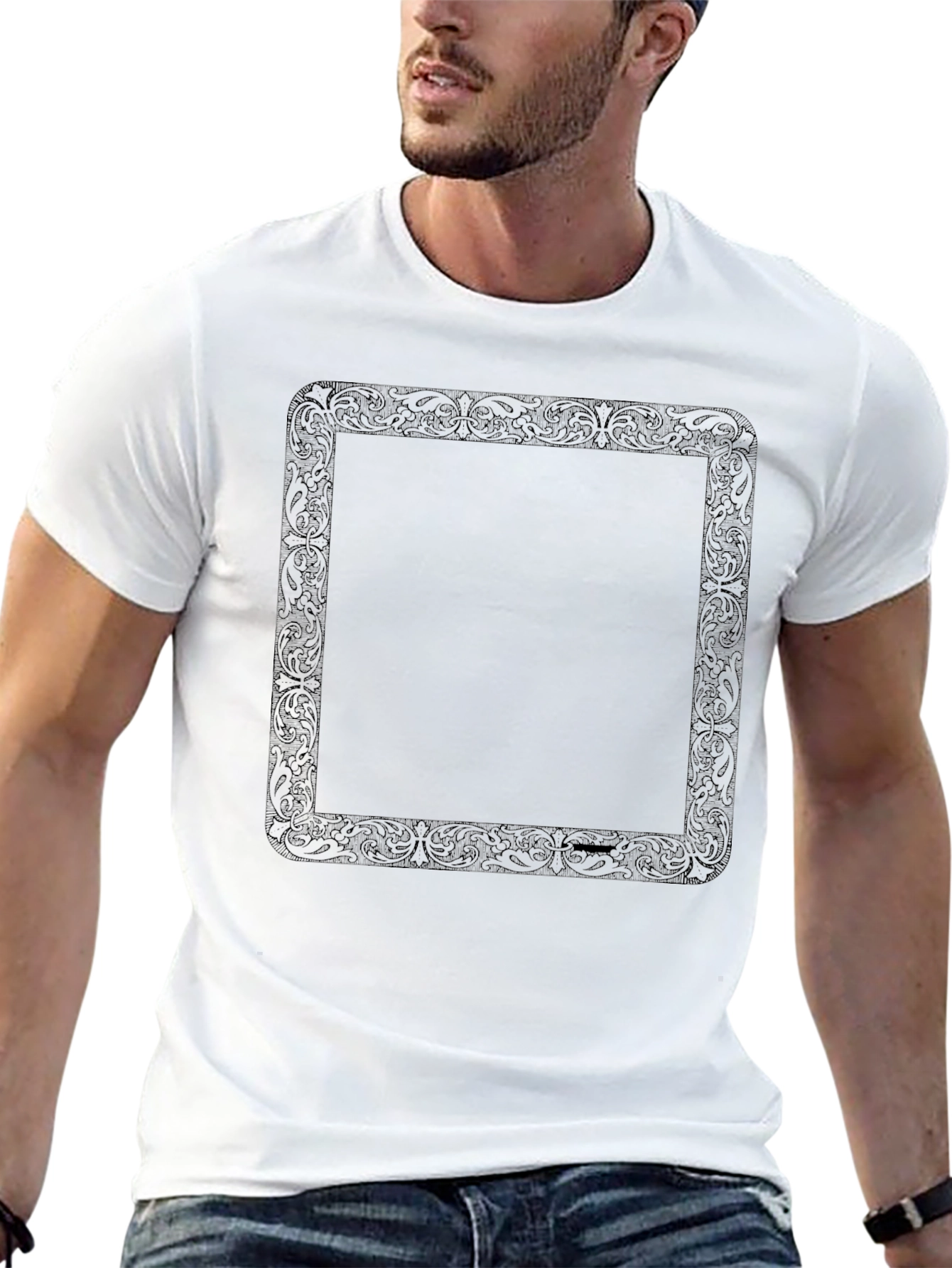 Elegant Framed Graphic Tee - Stylish & Unique