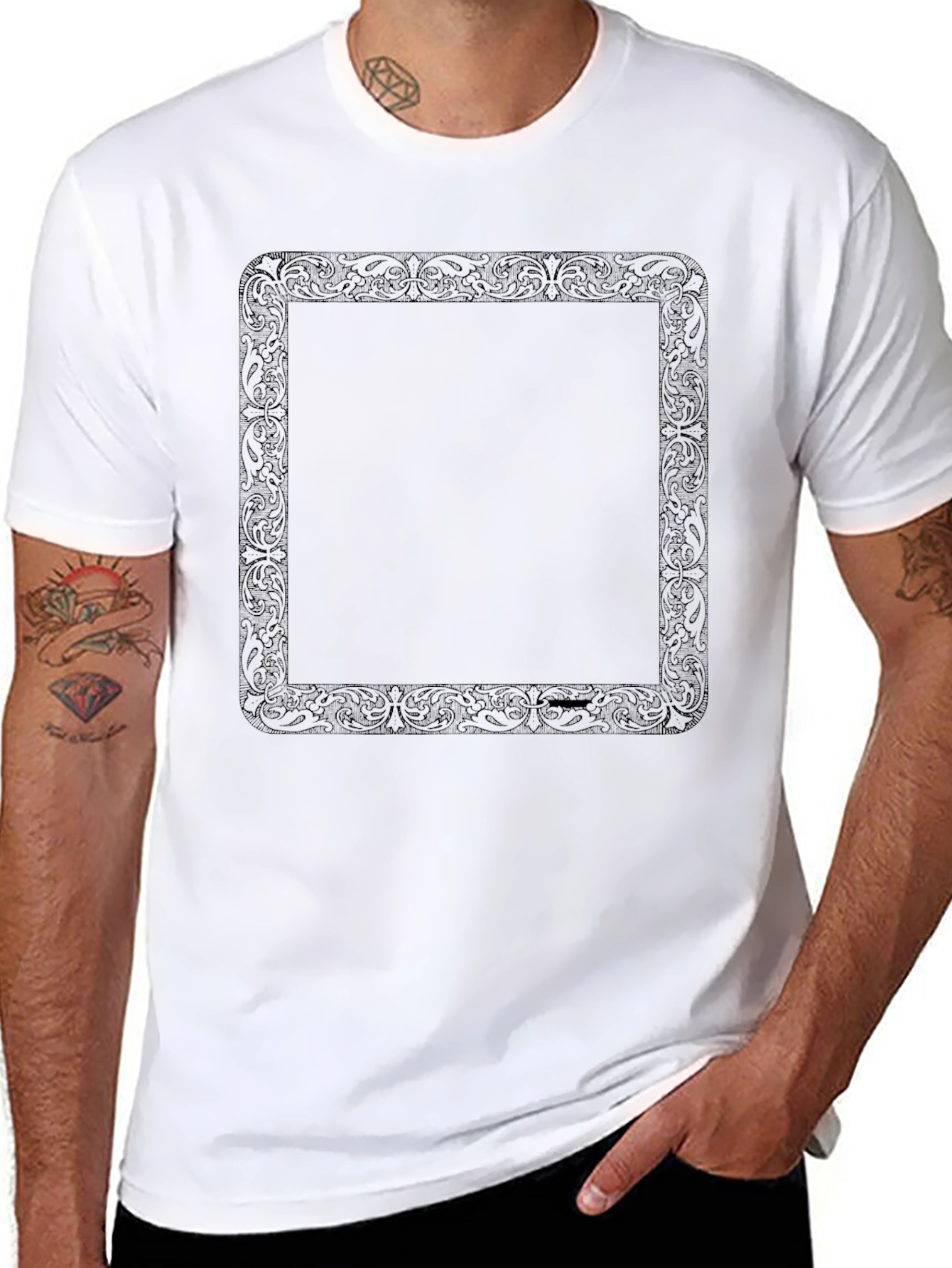 Elegant Framed Graphic Tee - Stylish & Unique
