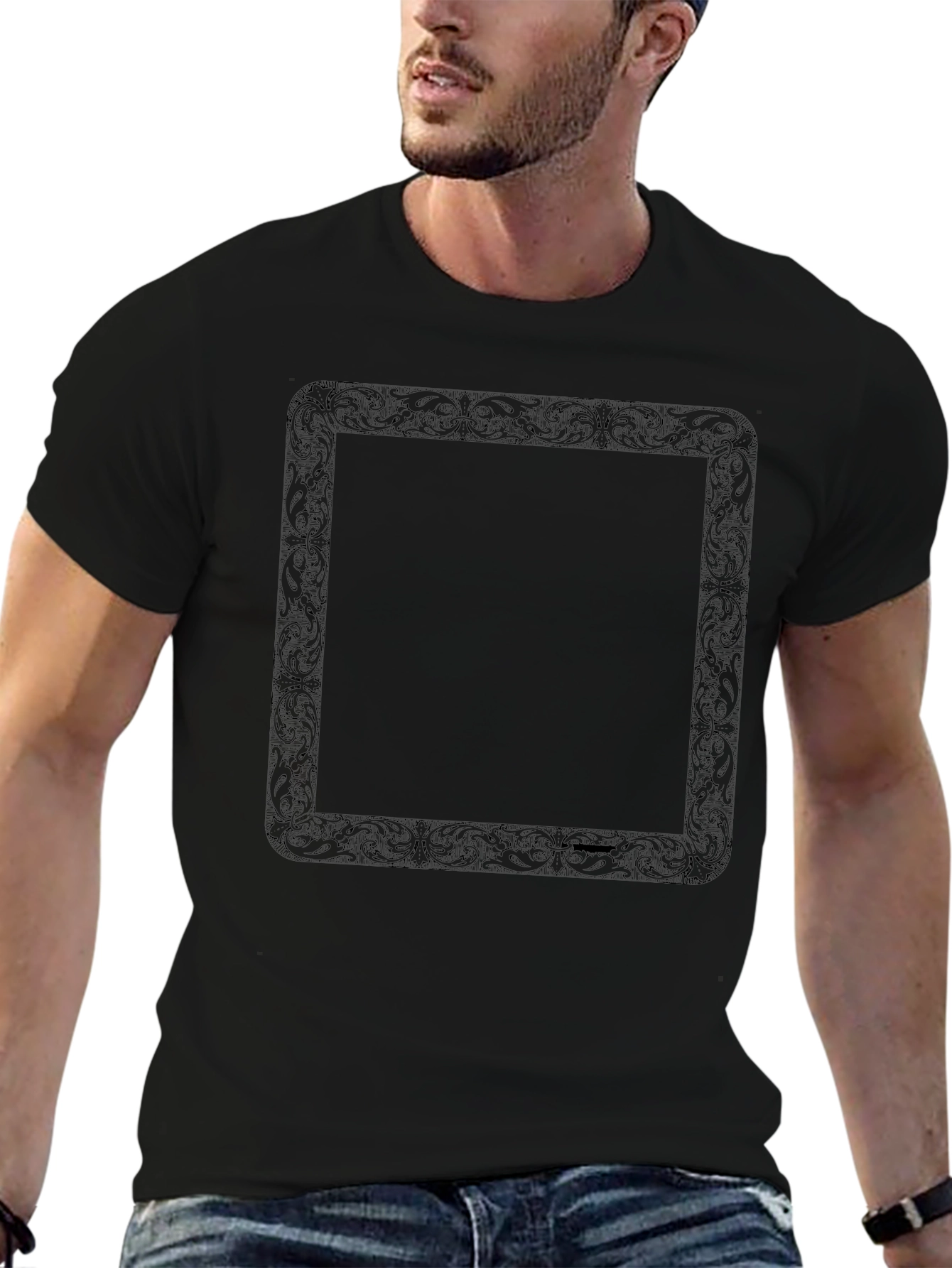 Elegant Framed Graphic Tee - Stylish & Unique