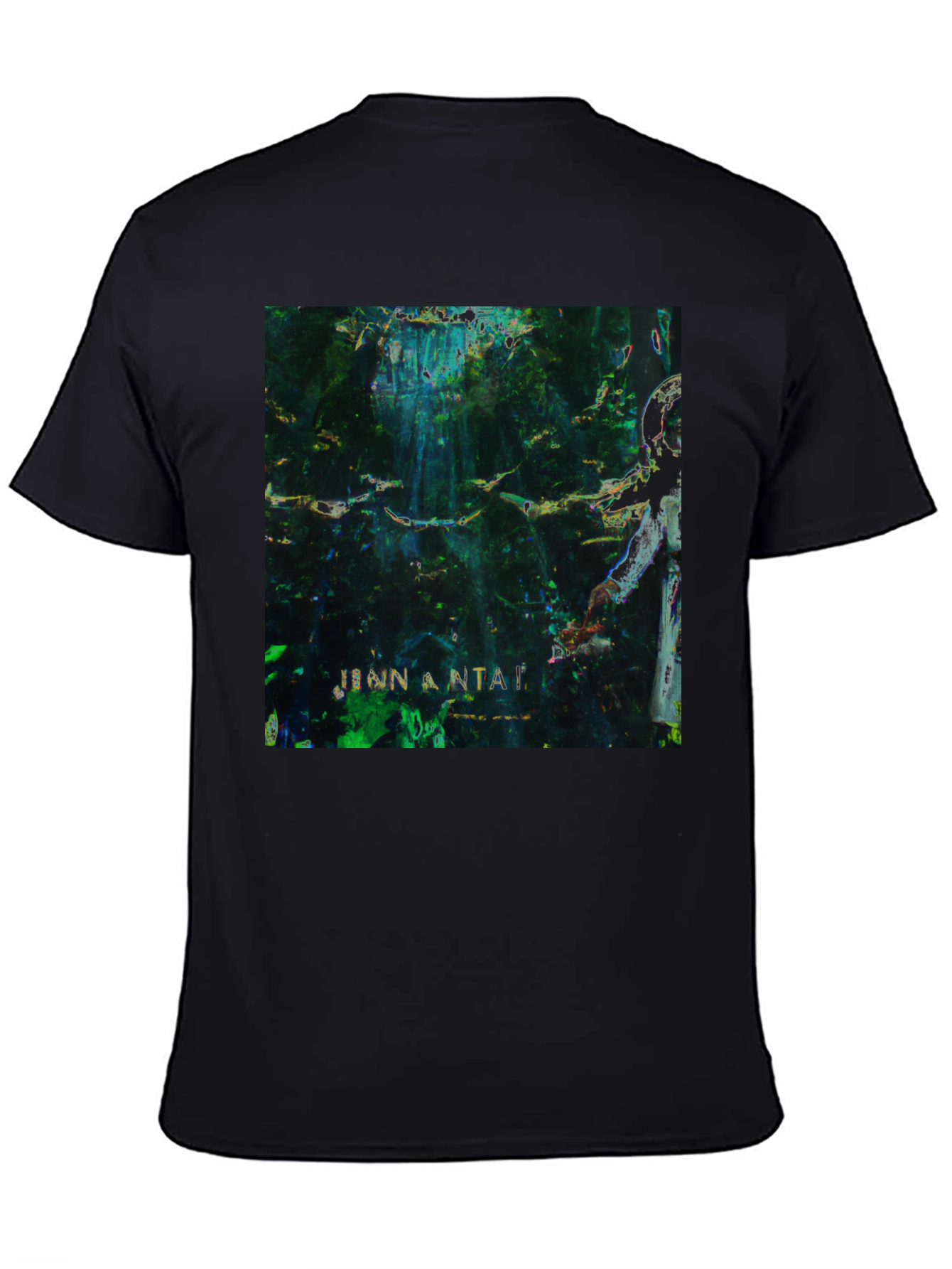 Abstract Art Graphic Print Black T-Shirt