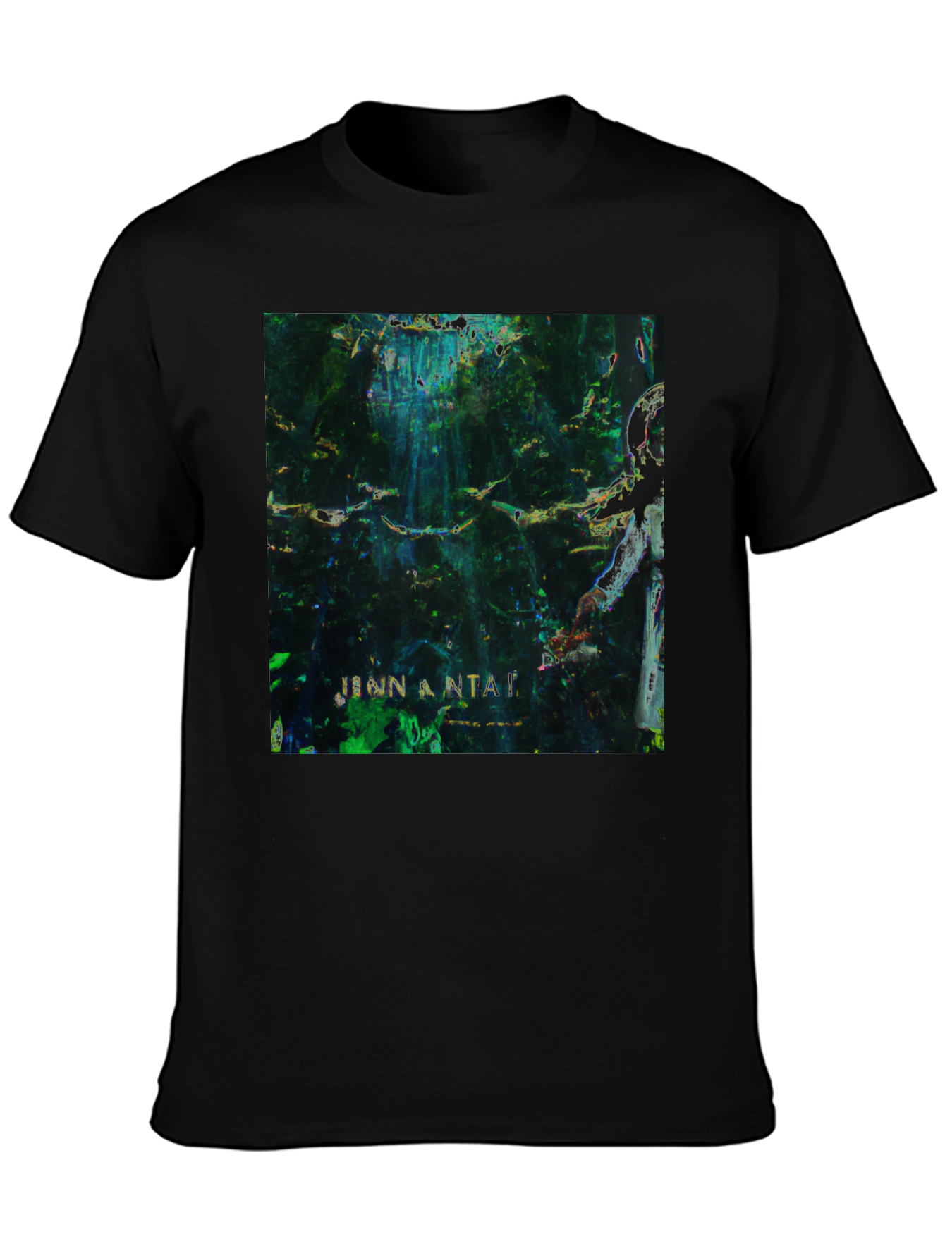 Abstract Art Graphic Print Black T-Shirt
