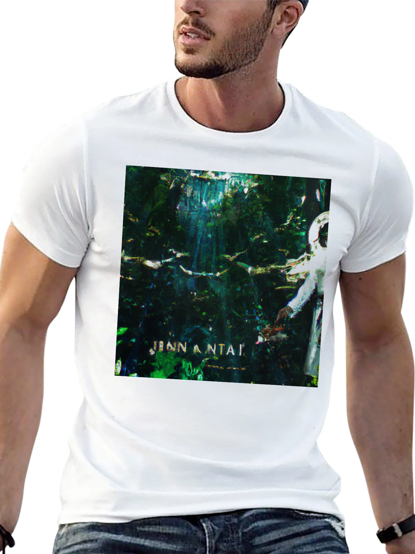 Abstract Art Graphic Print Black T-Shirt