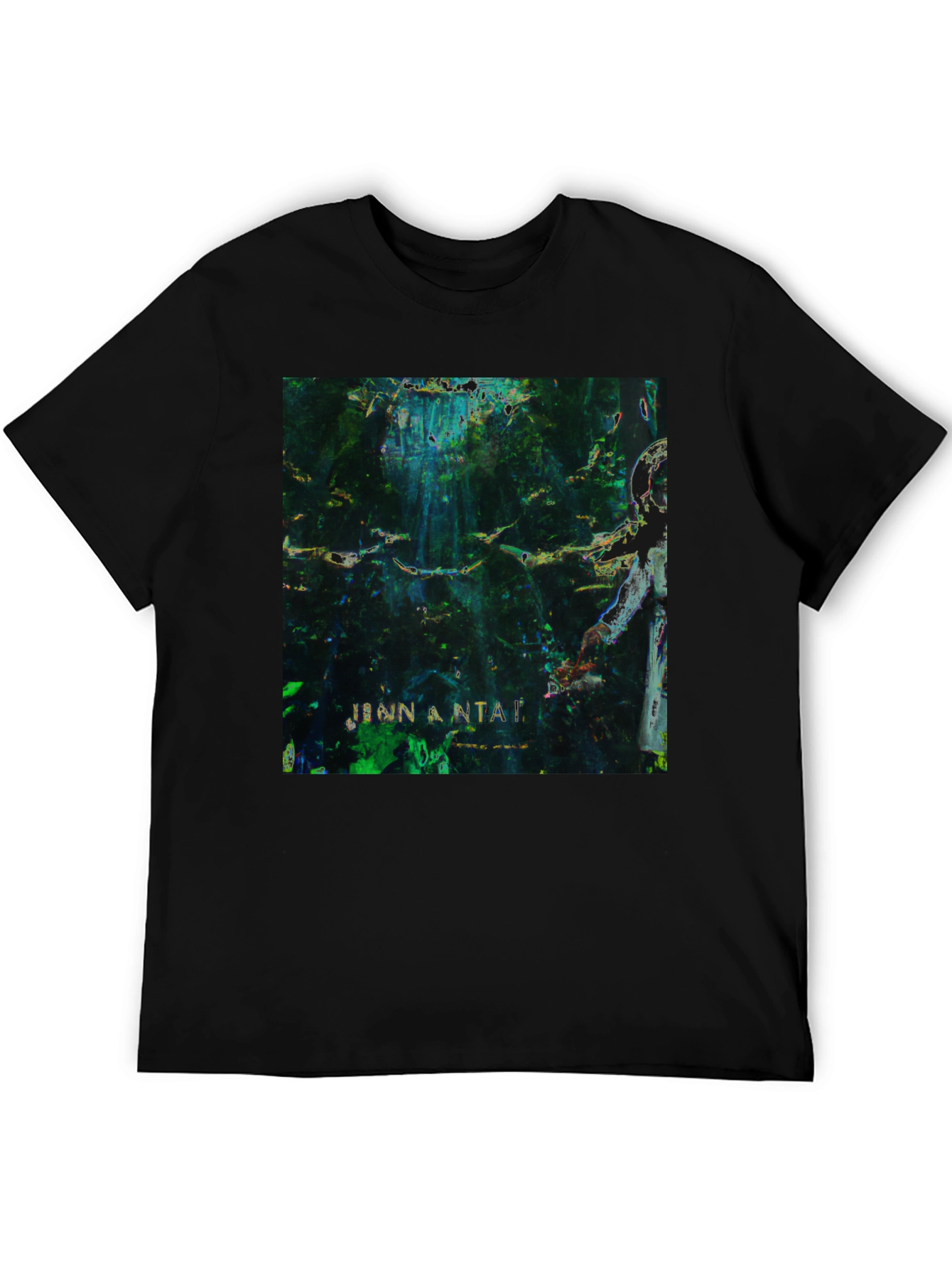 Abstract Art Graphic Print Black T-Shirt