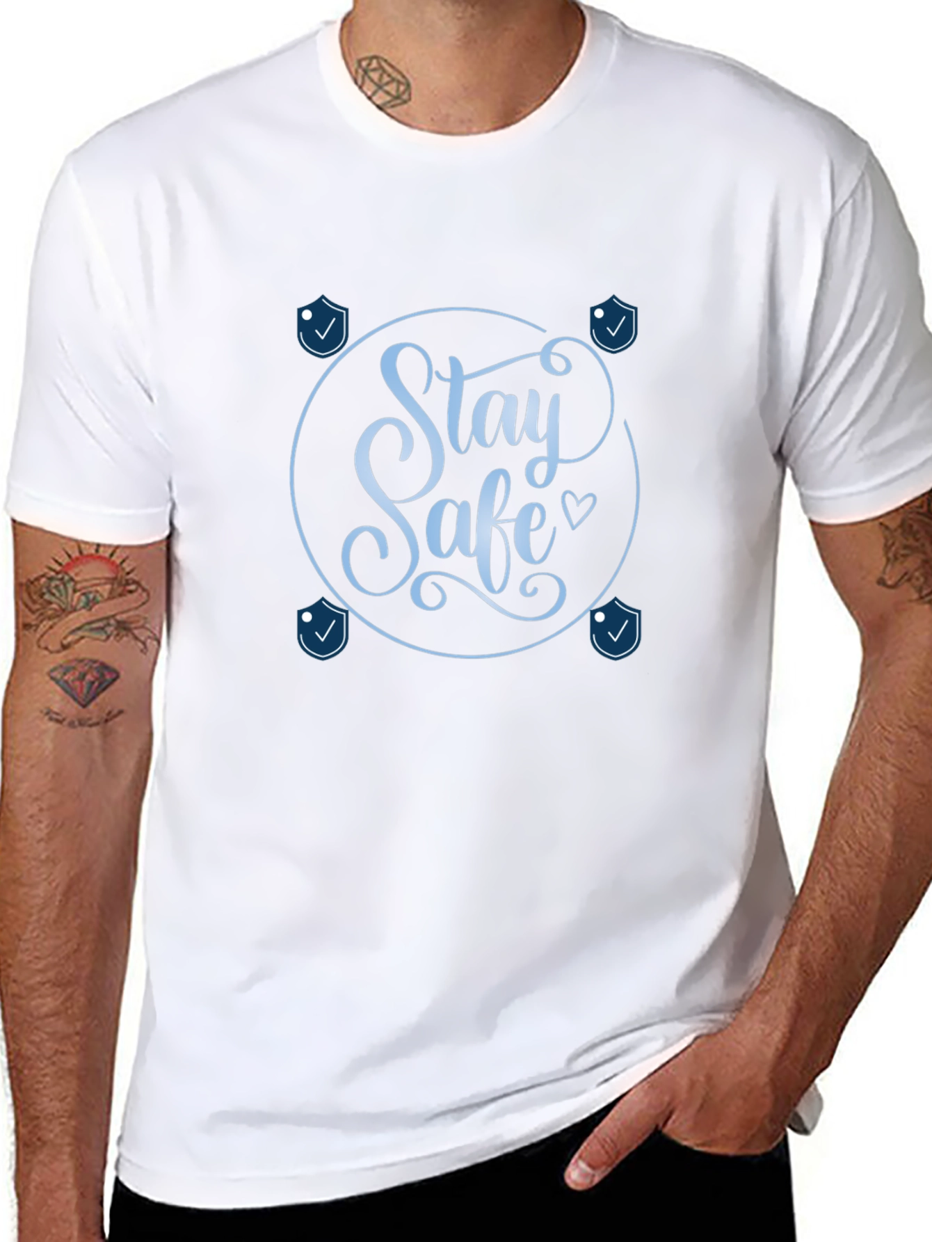 Stay Safe Graphic Tee - Stylish Protection