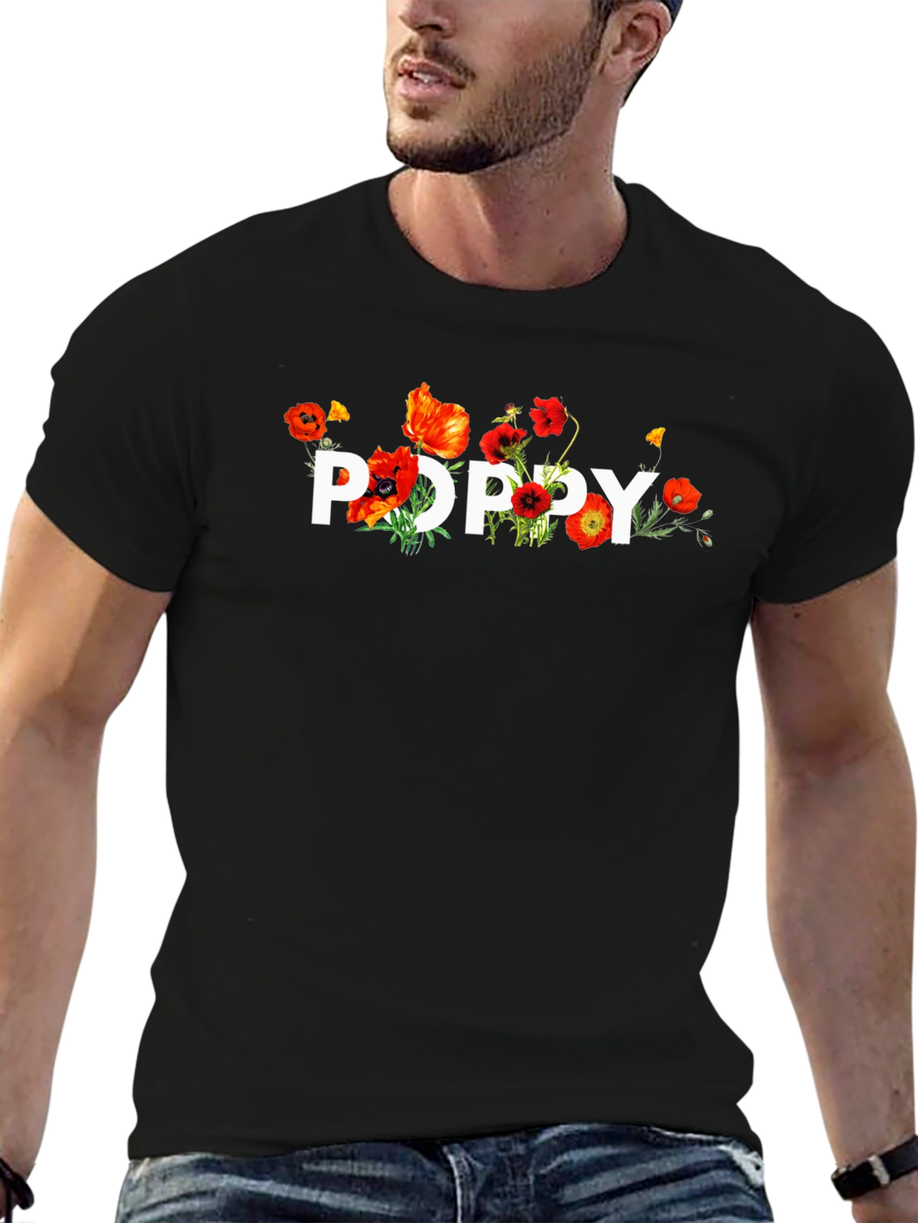 Floral Poppy T-Shirt - Stylish Graphic Tee