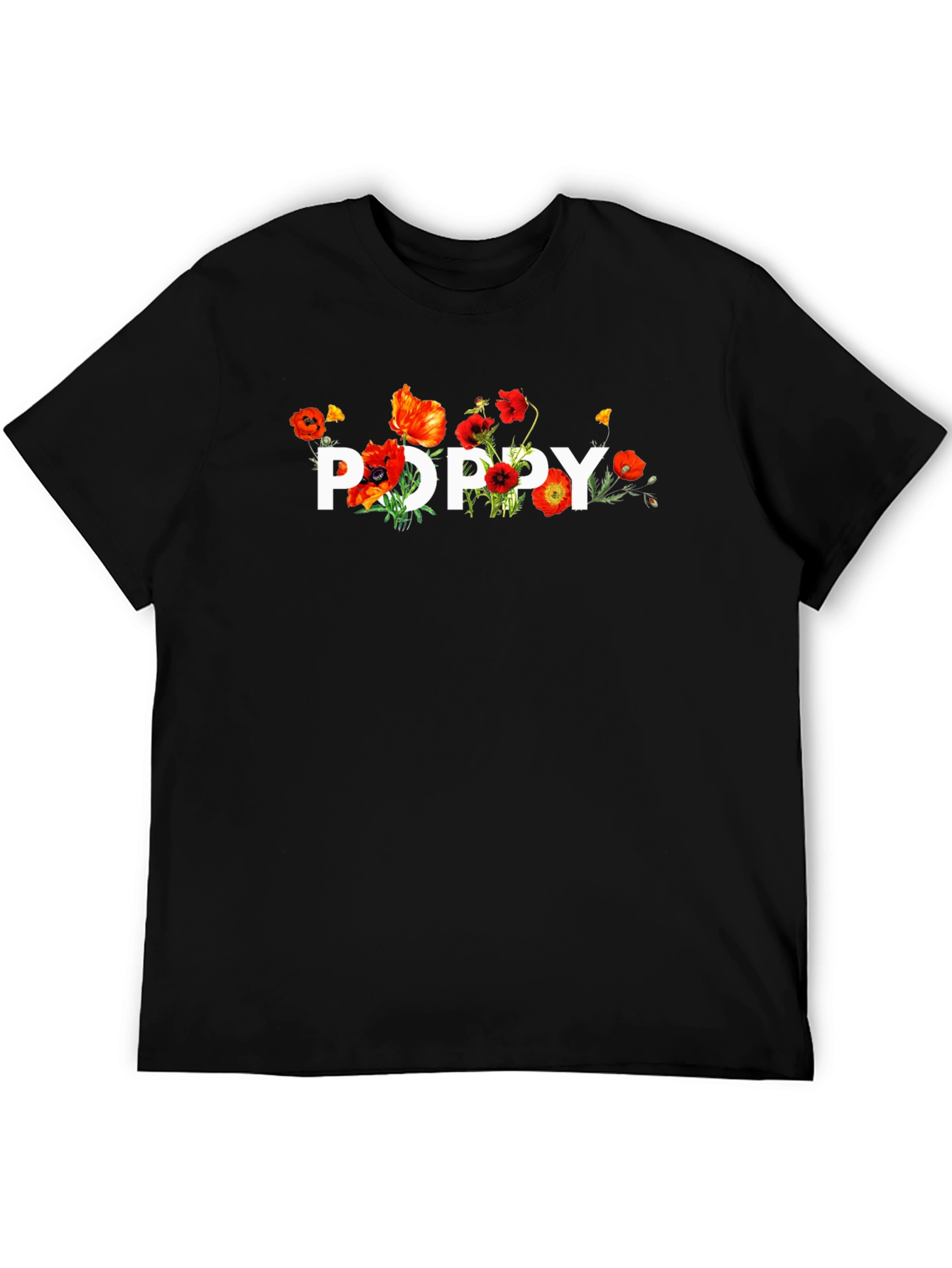 Floral Poppy T-Shirt - Stylish Graphic Tee