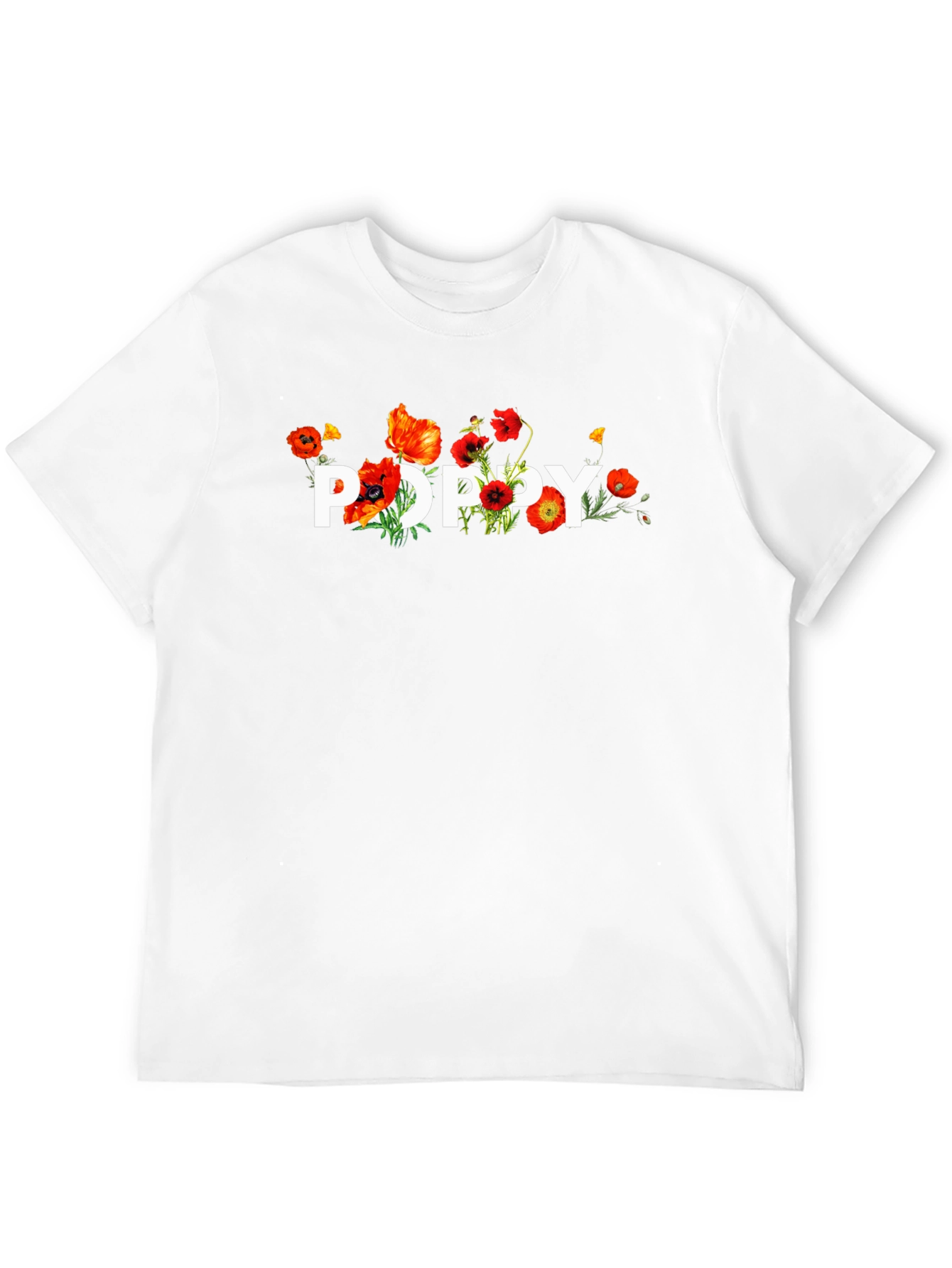Floral Poppy T-Shirt - Stylish Graphic Tee