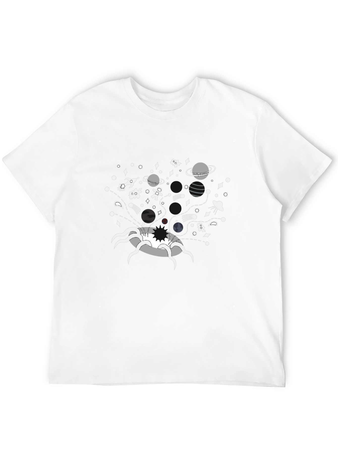 Cosmic Void T-Shirt - Black Cotton Graphic Tee