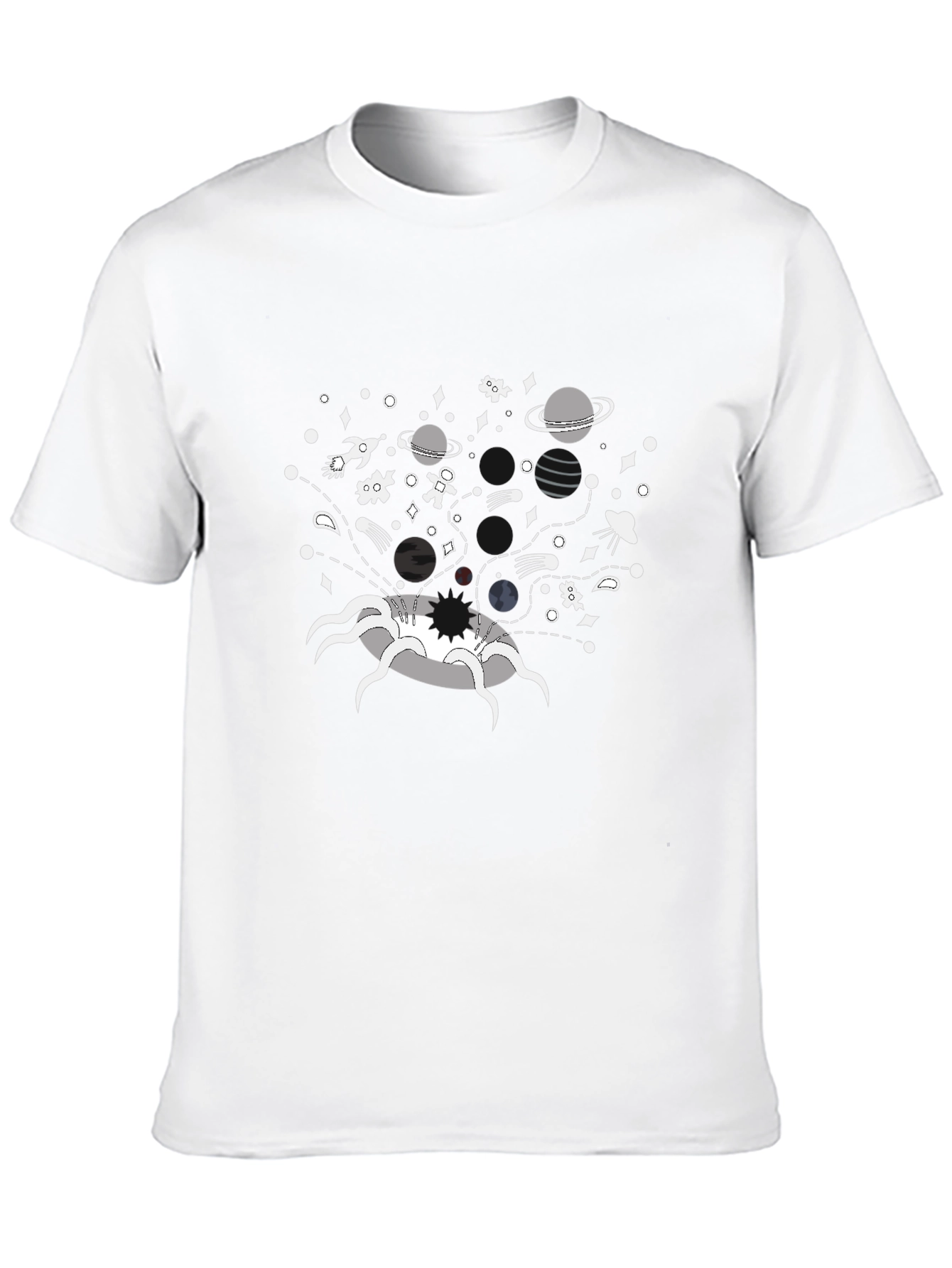 Cosmic Void T-Shirt - Black Cotton Graphic Tee
