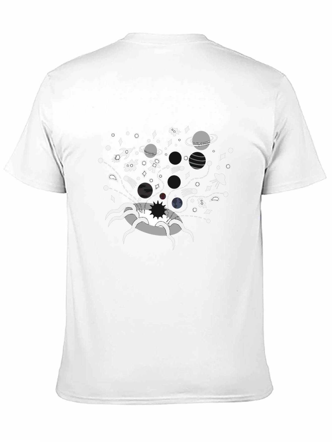Cosmic Void T-Shirt - Black Cotton Graphic Tee