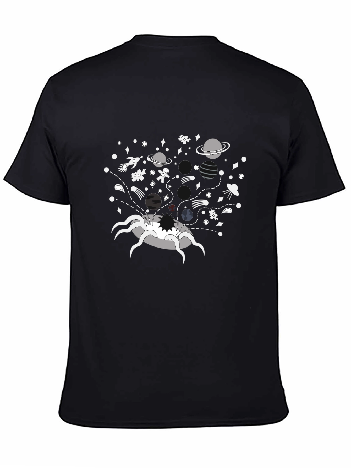 Cosmic Void T-Shirt - Black Cotton Graphic Tee