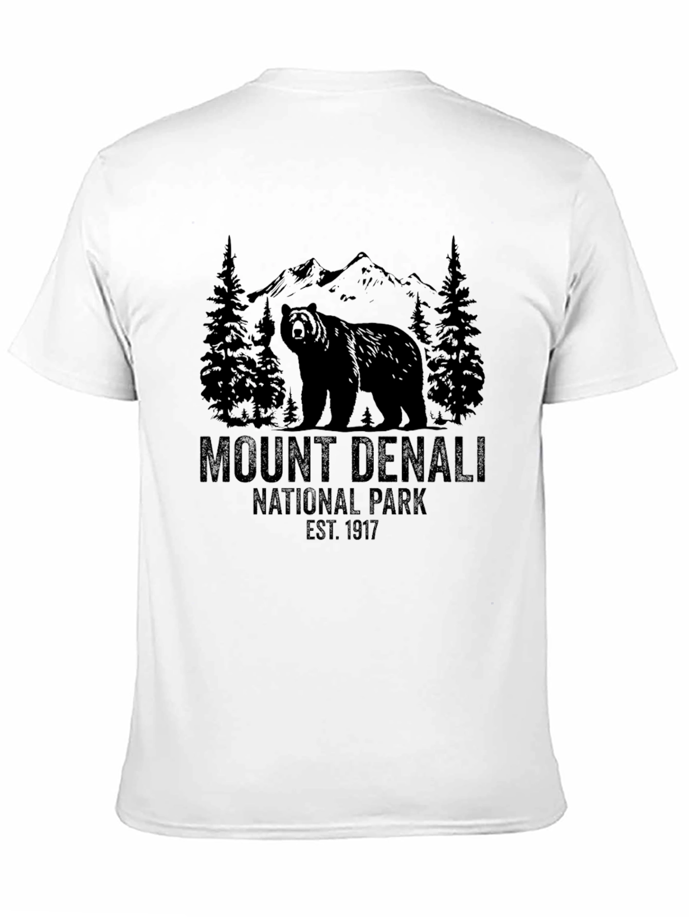 Mount Denali National Park Black T-Shirt