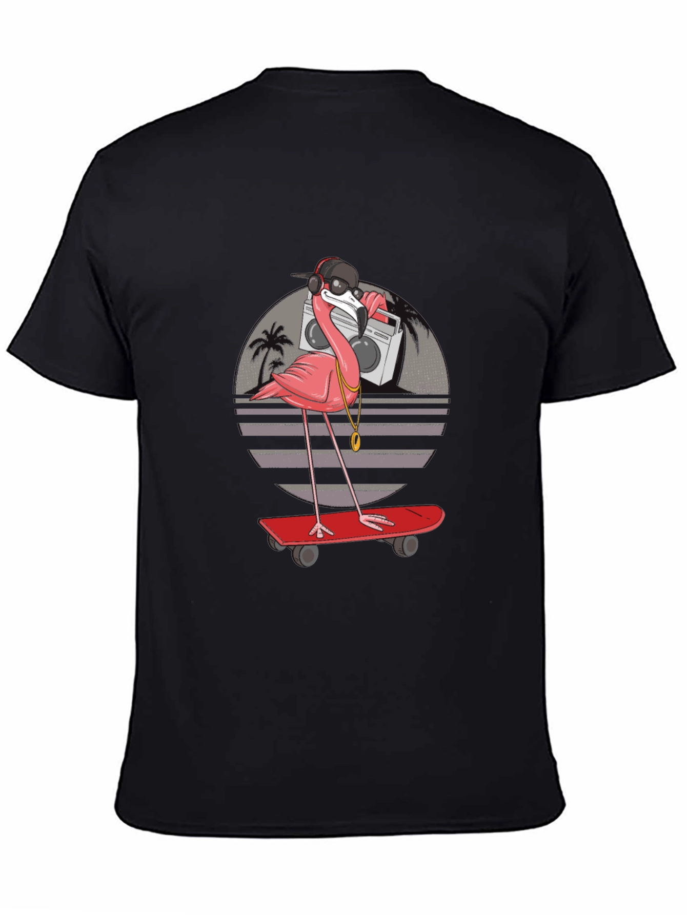 Cool Flamingo Skateboarder T-Shirt