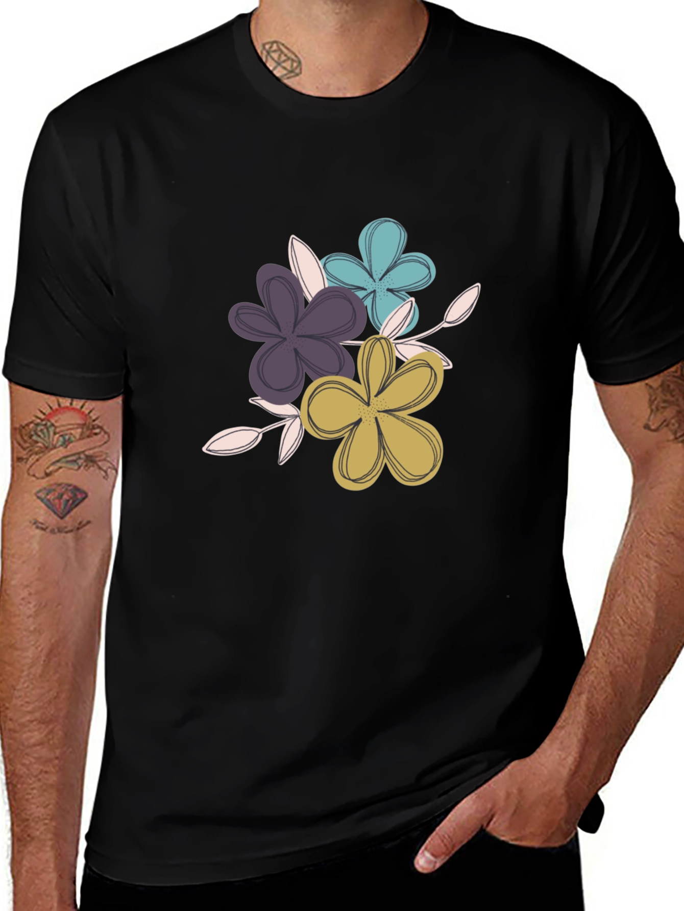 Floral Graphic Tee - Soft Cotton Blend