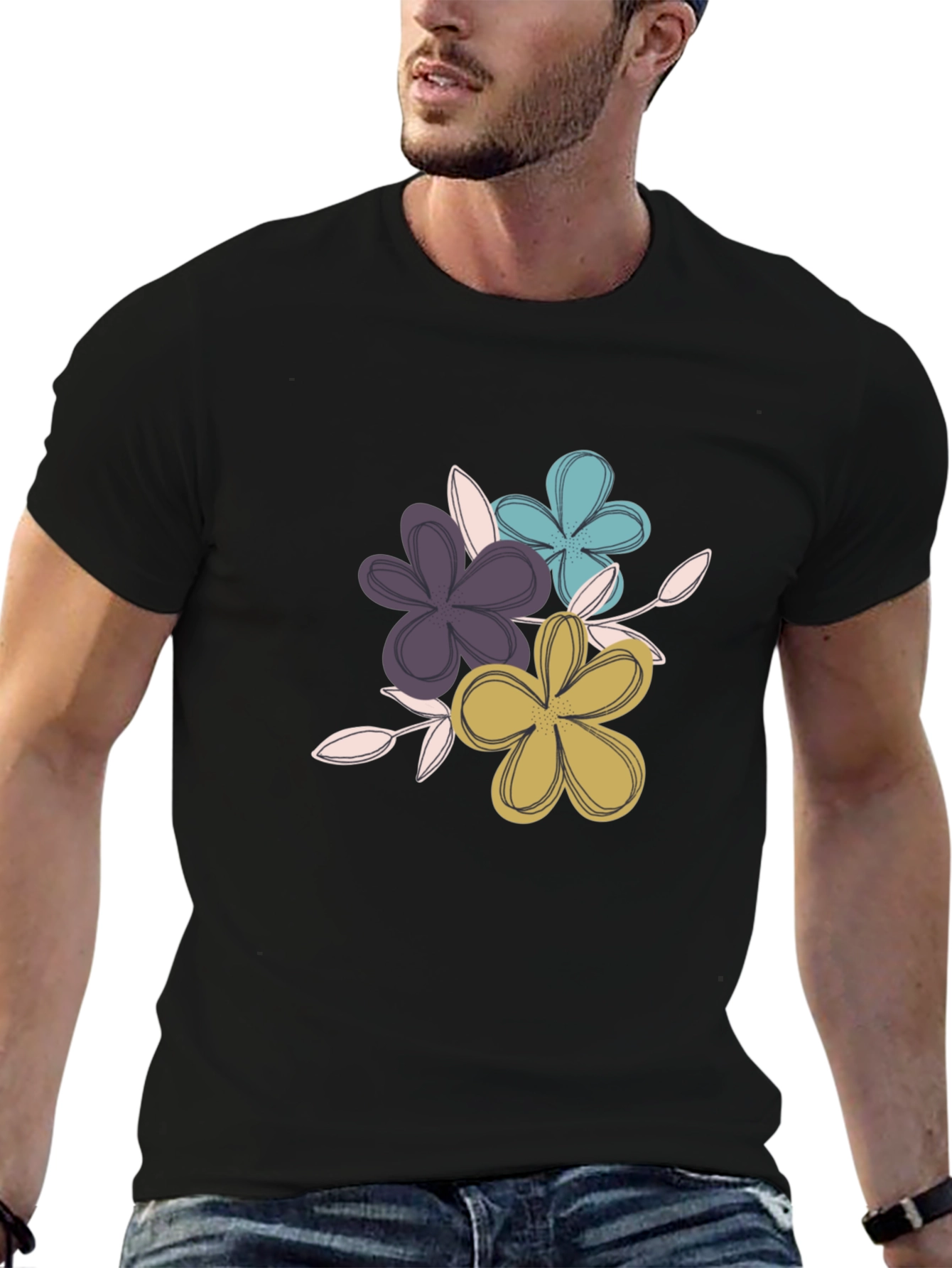 Floral Graphic Tee - Soft Cotton Blend