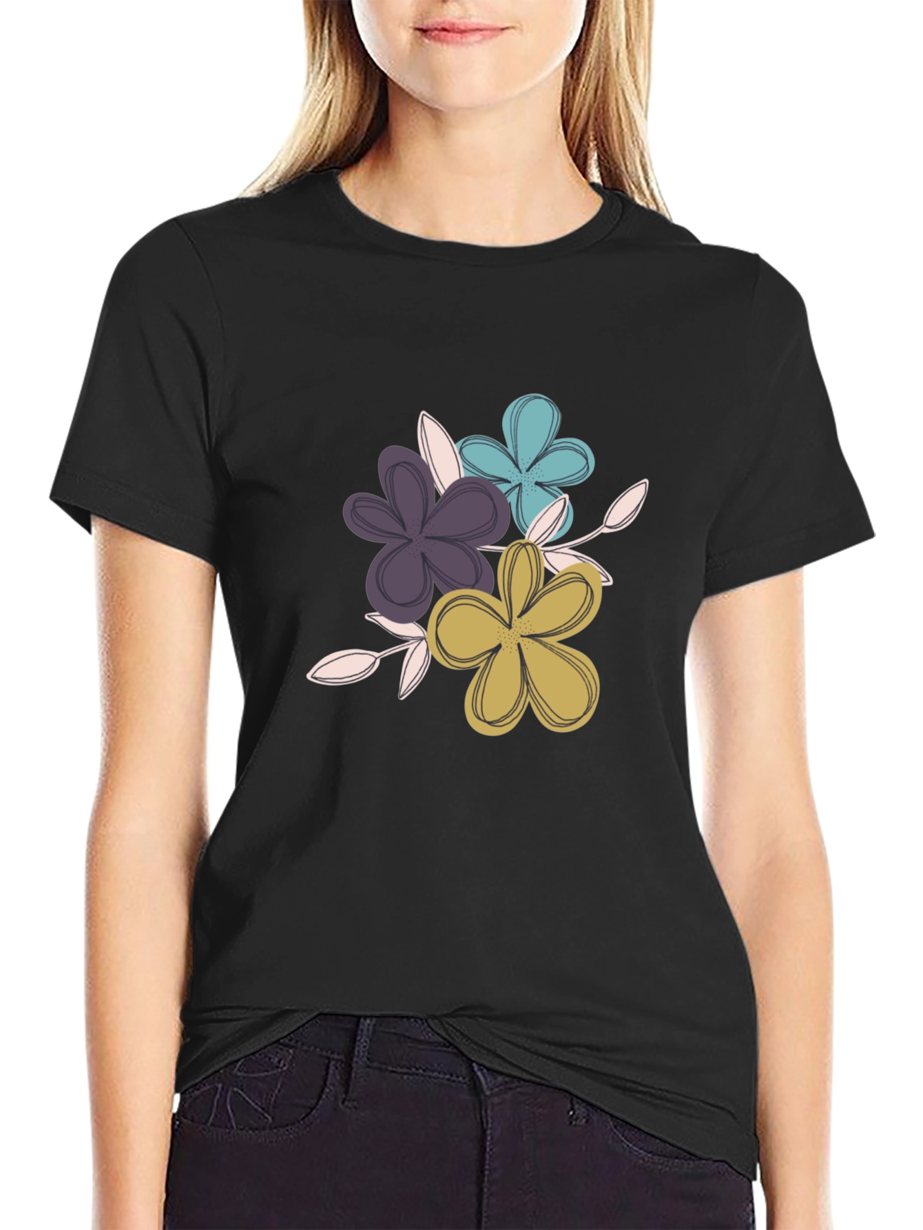 Floral Graphic Tee - Soft Cotton Blend