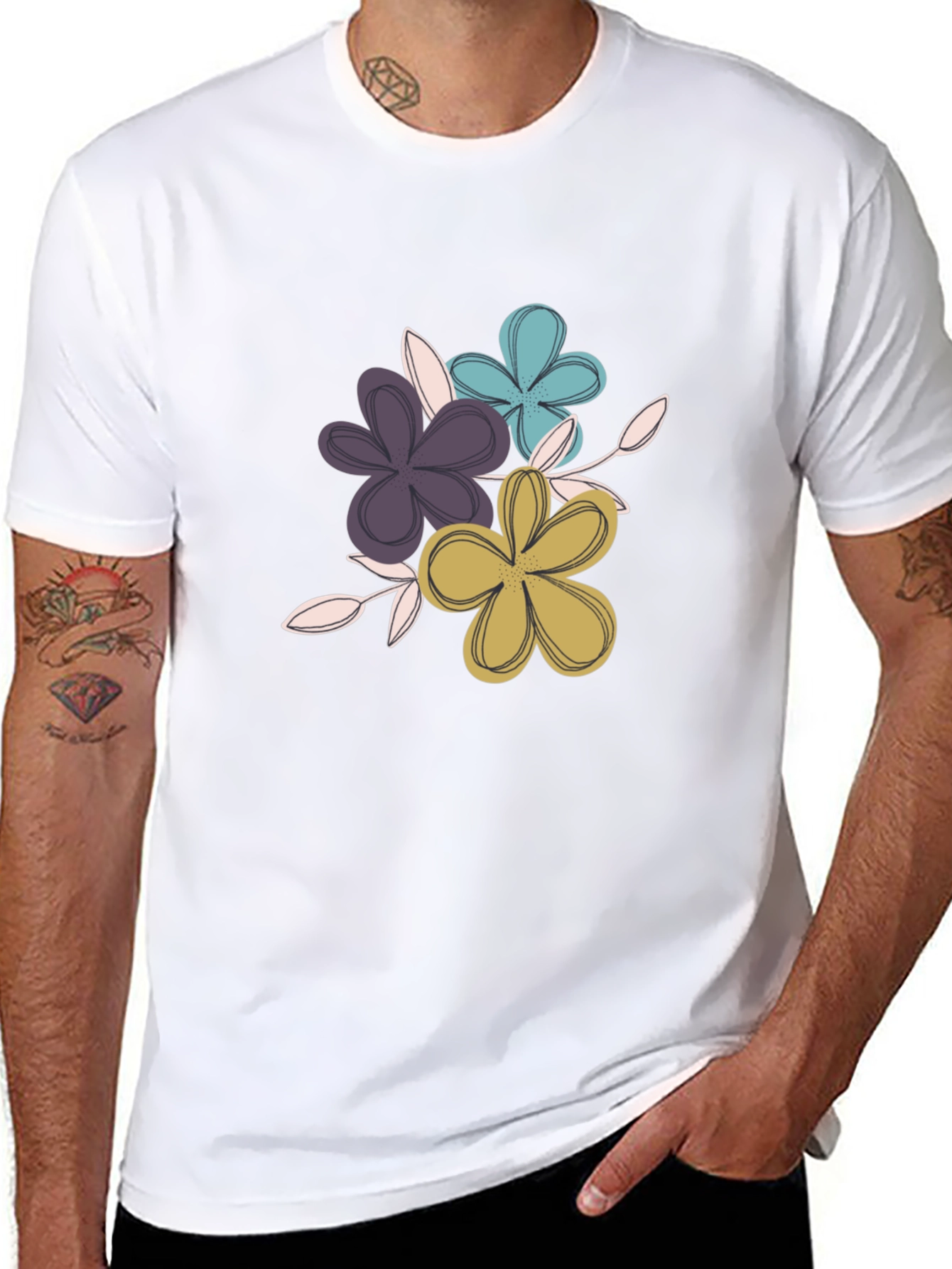Floral Graphic Tee - Soft Cotton Blend