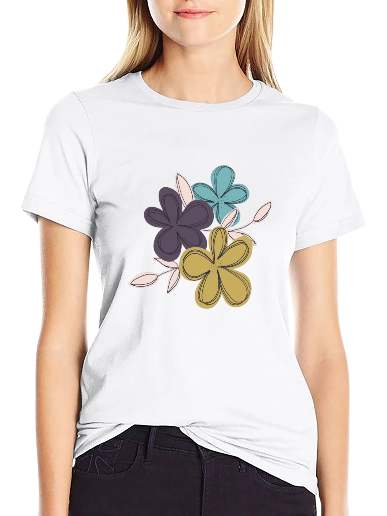 Floral Graphic Tee - Soft Cotton Blend