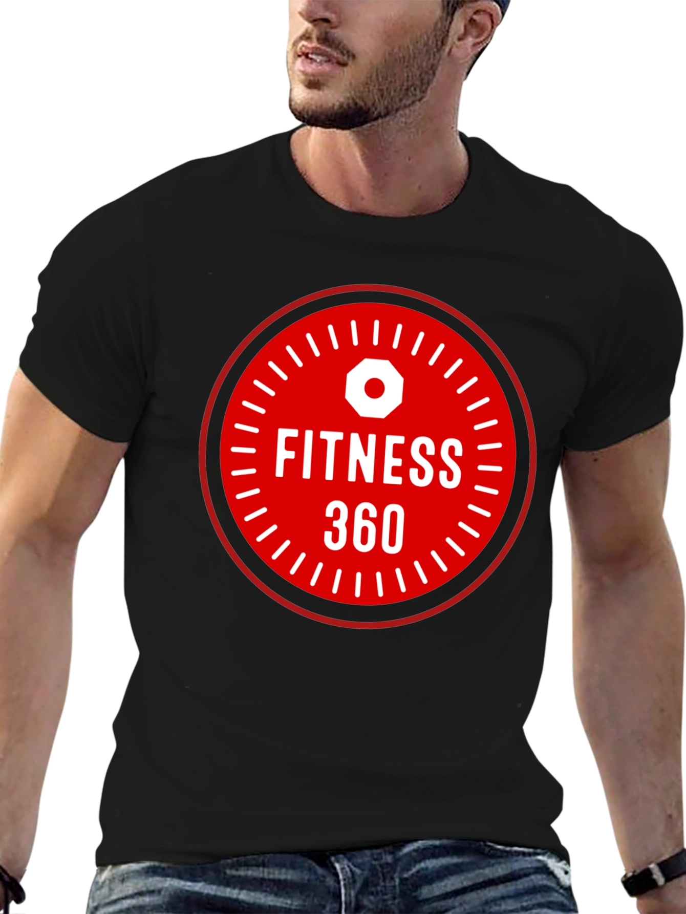 Fitness 360 Graphic T-Shirt - Black