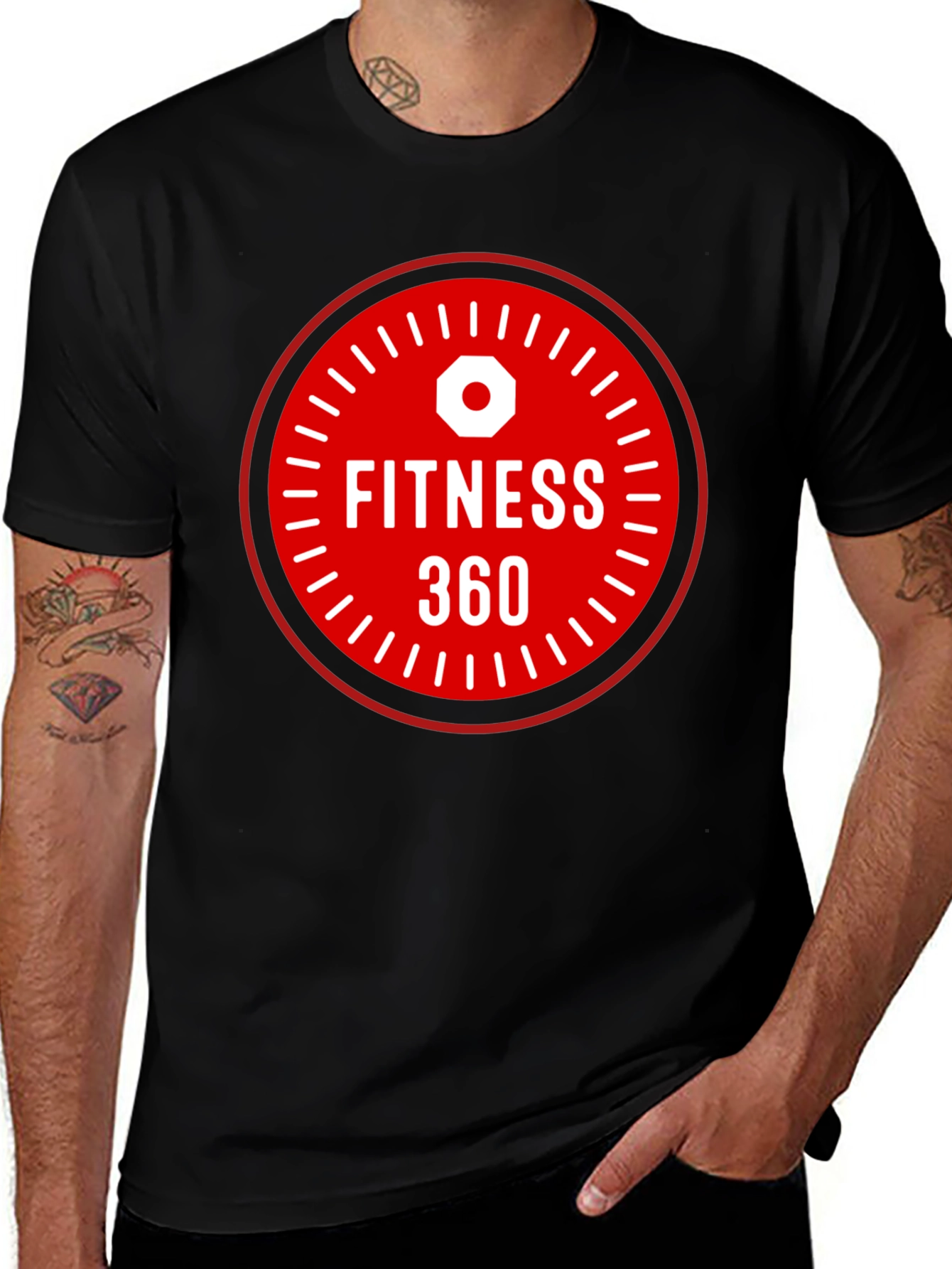Fitness 360 Graphic T-Shirt - Black