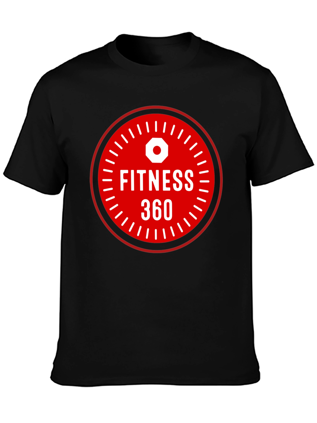Fitness 360 Graphic T-Shirt - Black