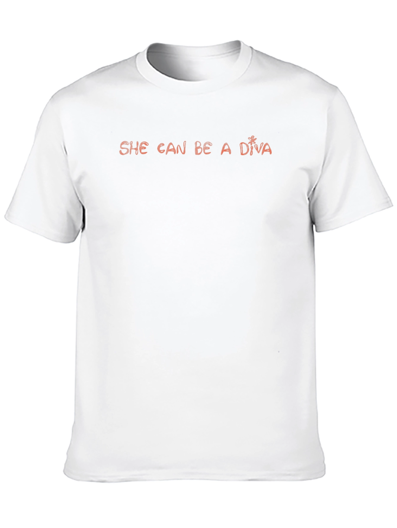 She Can Be A Diva Black Graphic T-Shirt