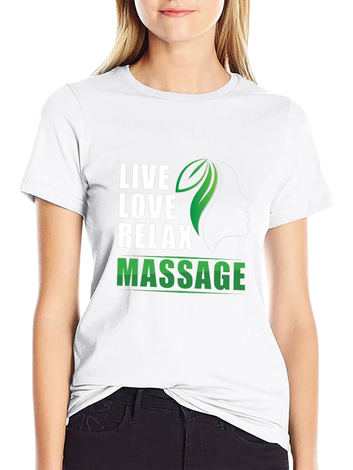 Live Love Relax Massage Black T-Shirt