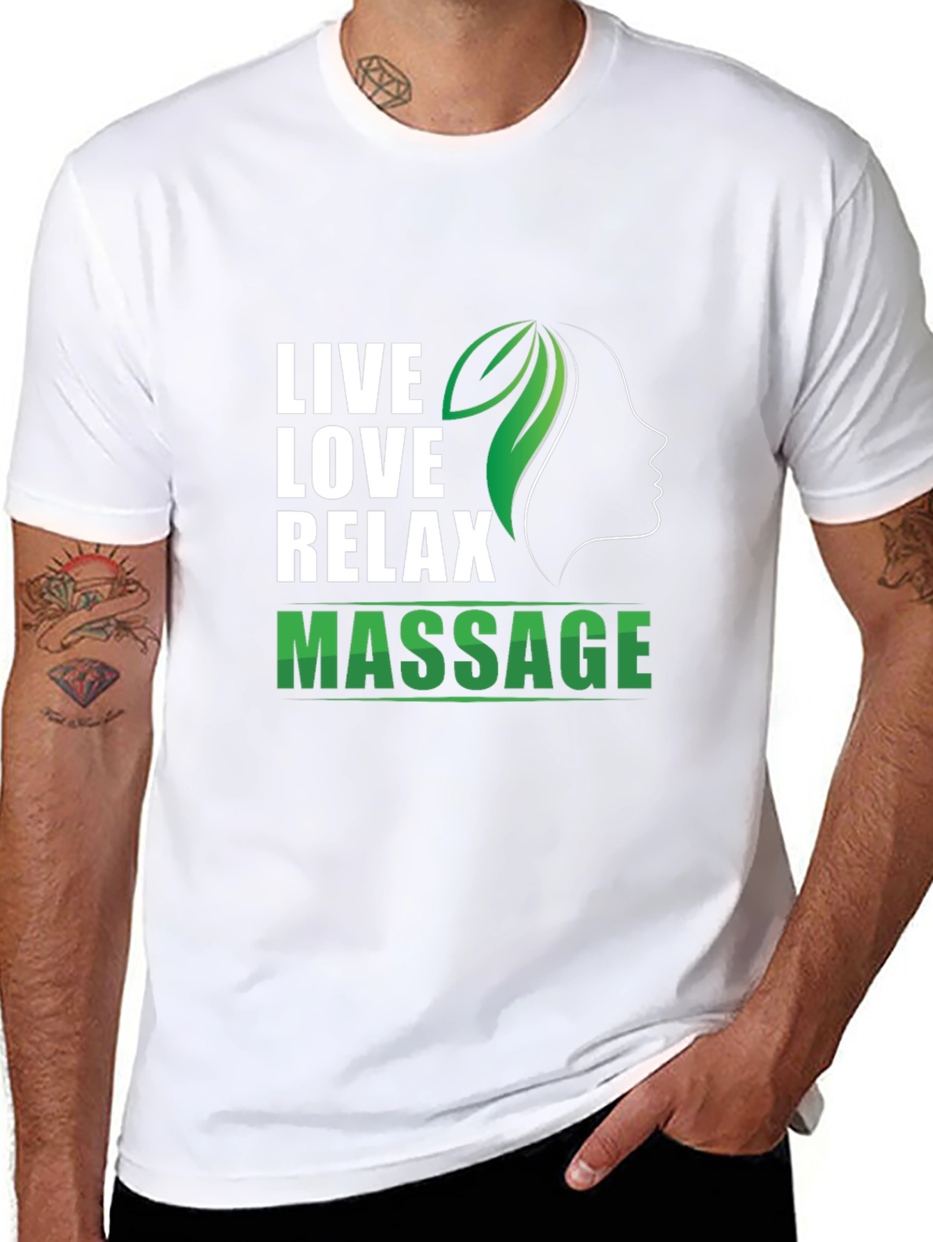 Live Love Relax Massage Black T-Shirt