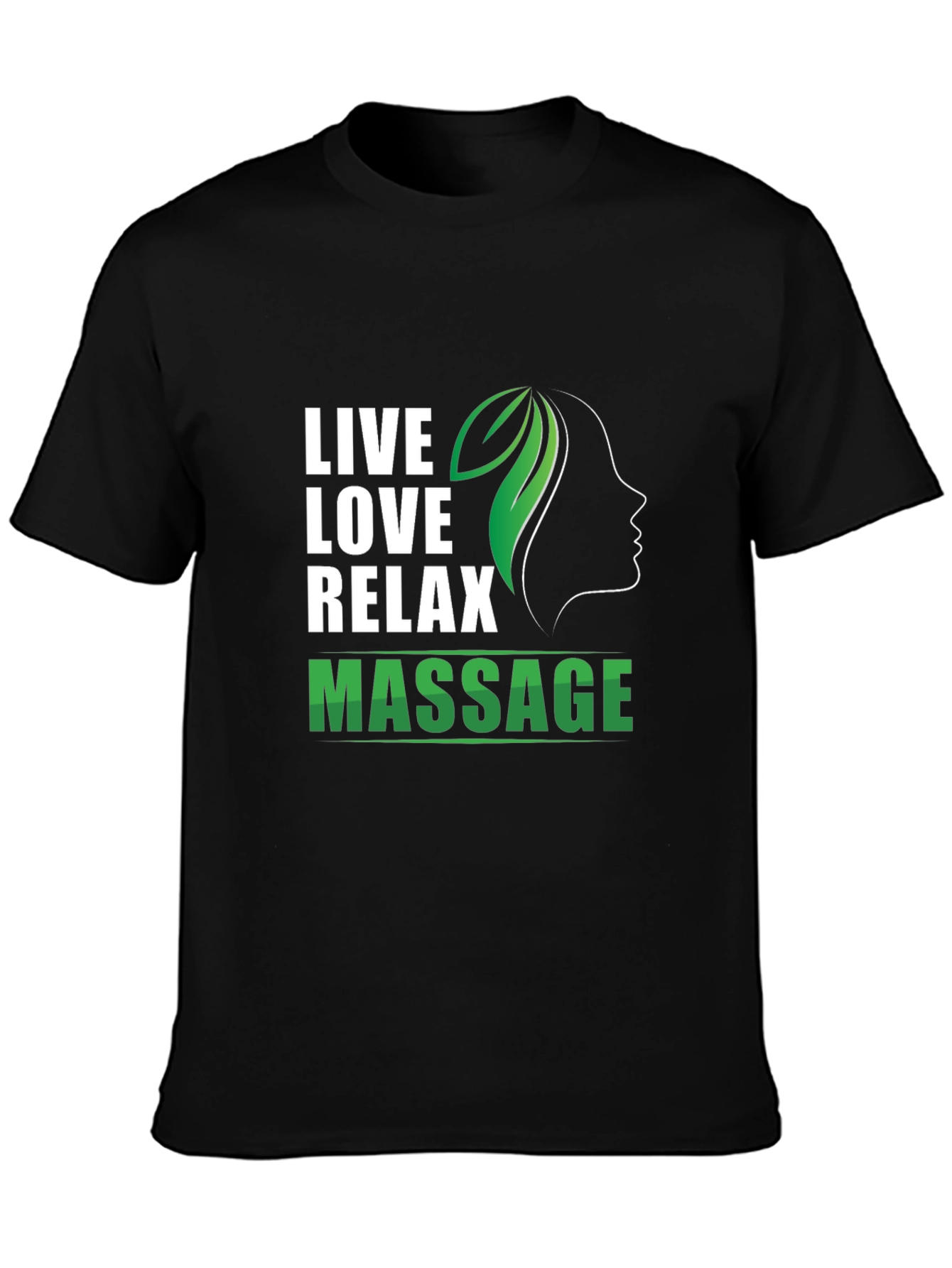 Live Love Relax Massage Black T-Shirt
