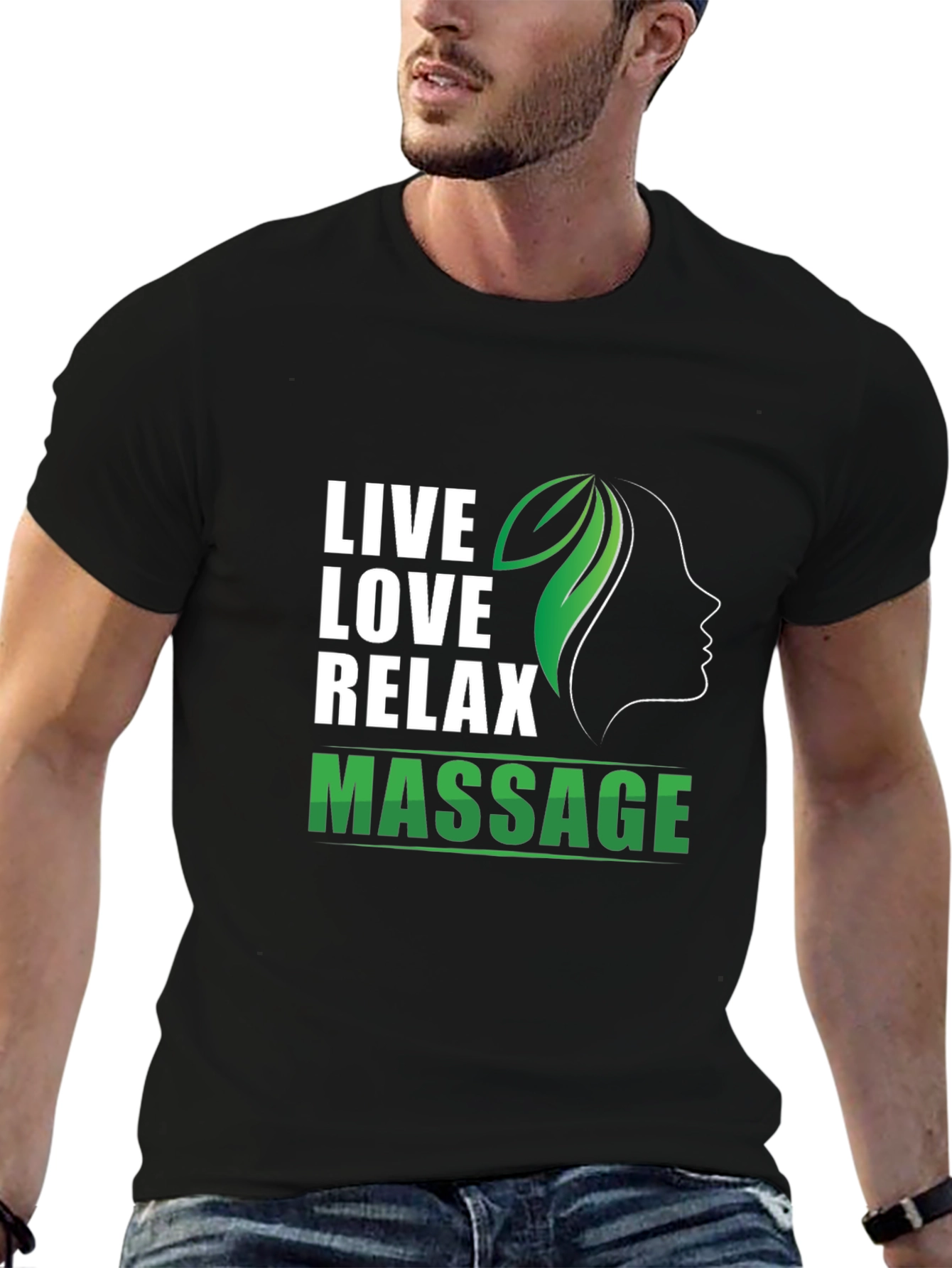 Live Love Relax Massage Black T-Shirt