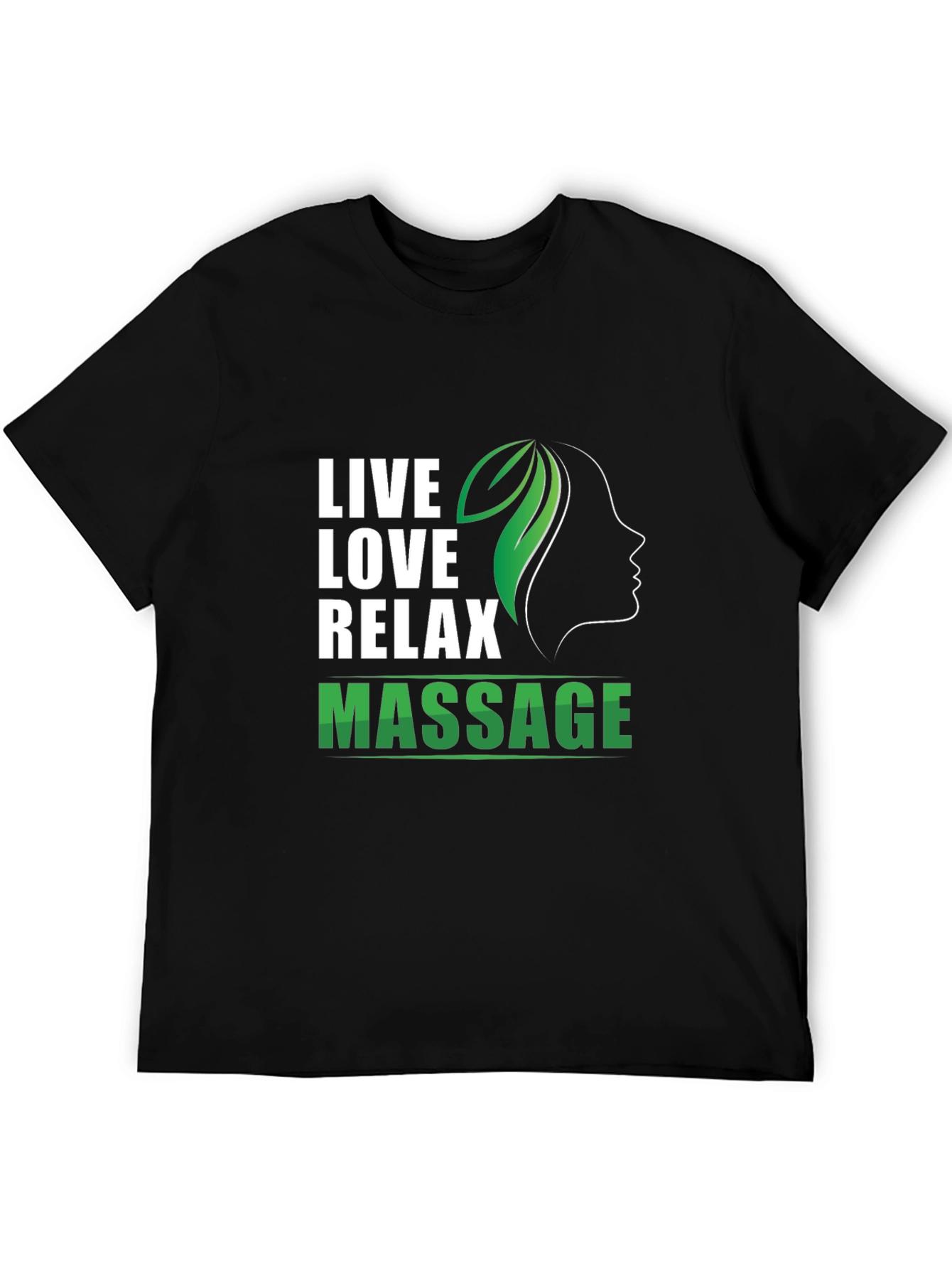 Live Love Relax Massage Black T-Shirt