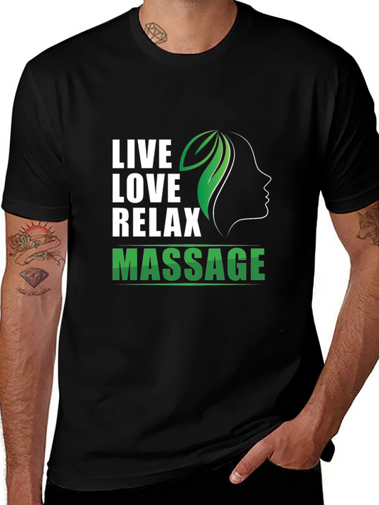Live Love Relax Massage Black T-Shirt