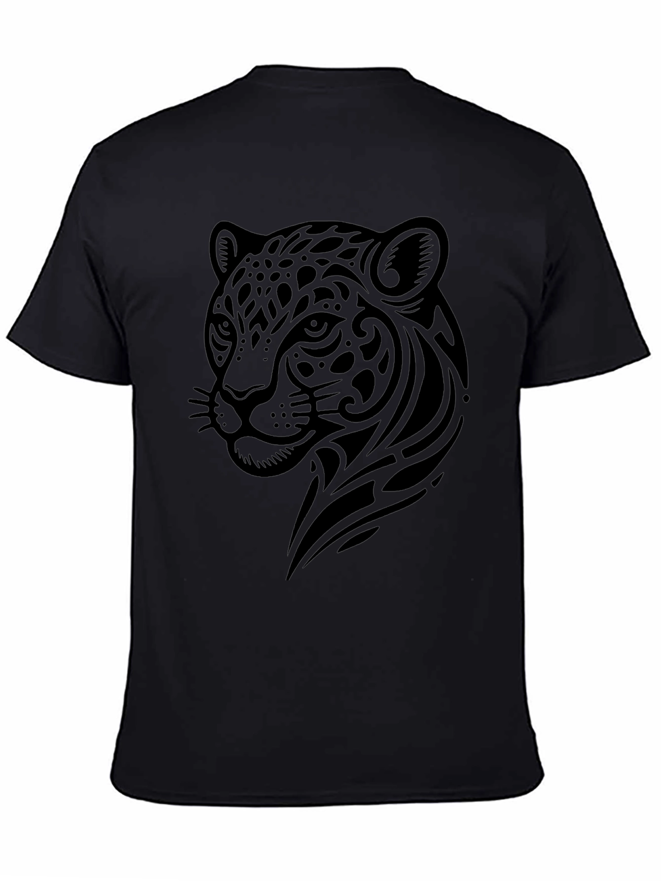 Jaguar Tribal Graphic Black T-Shirt