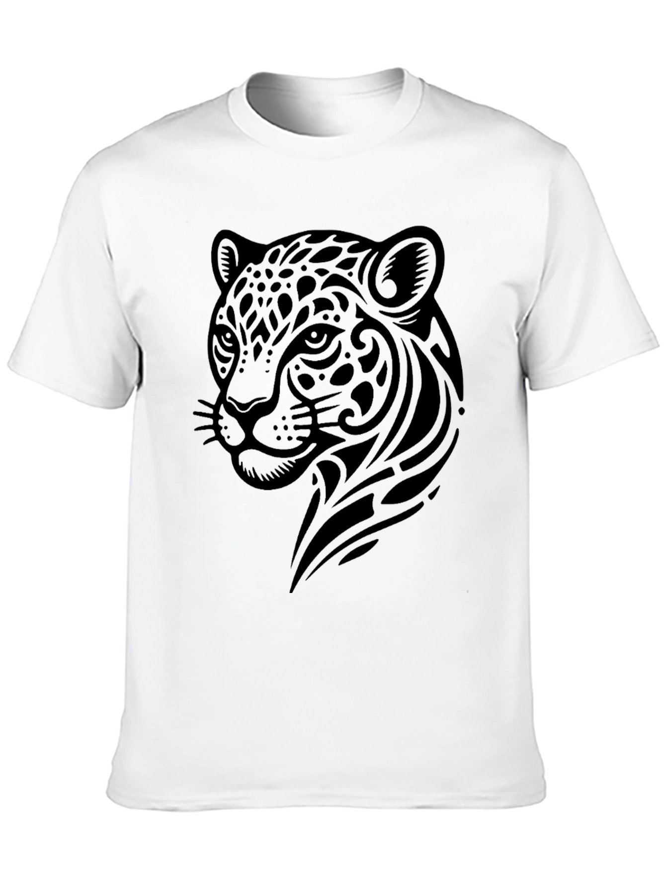 Jaguar Tribal Graphic Black T-Shirt