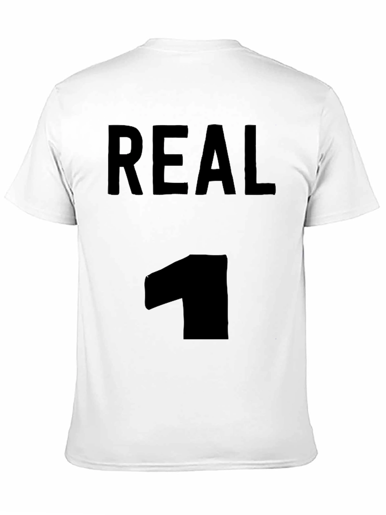 Mens Real 1 Graphic Tee - Black Casual T-Shirt