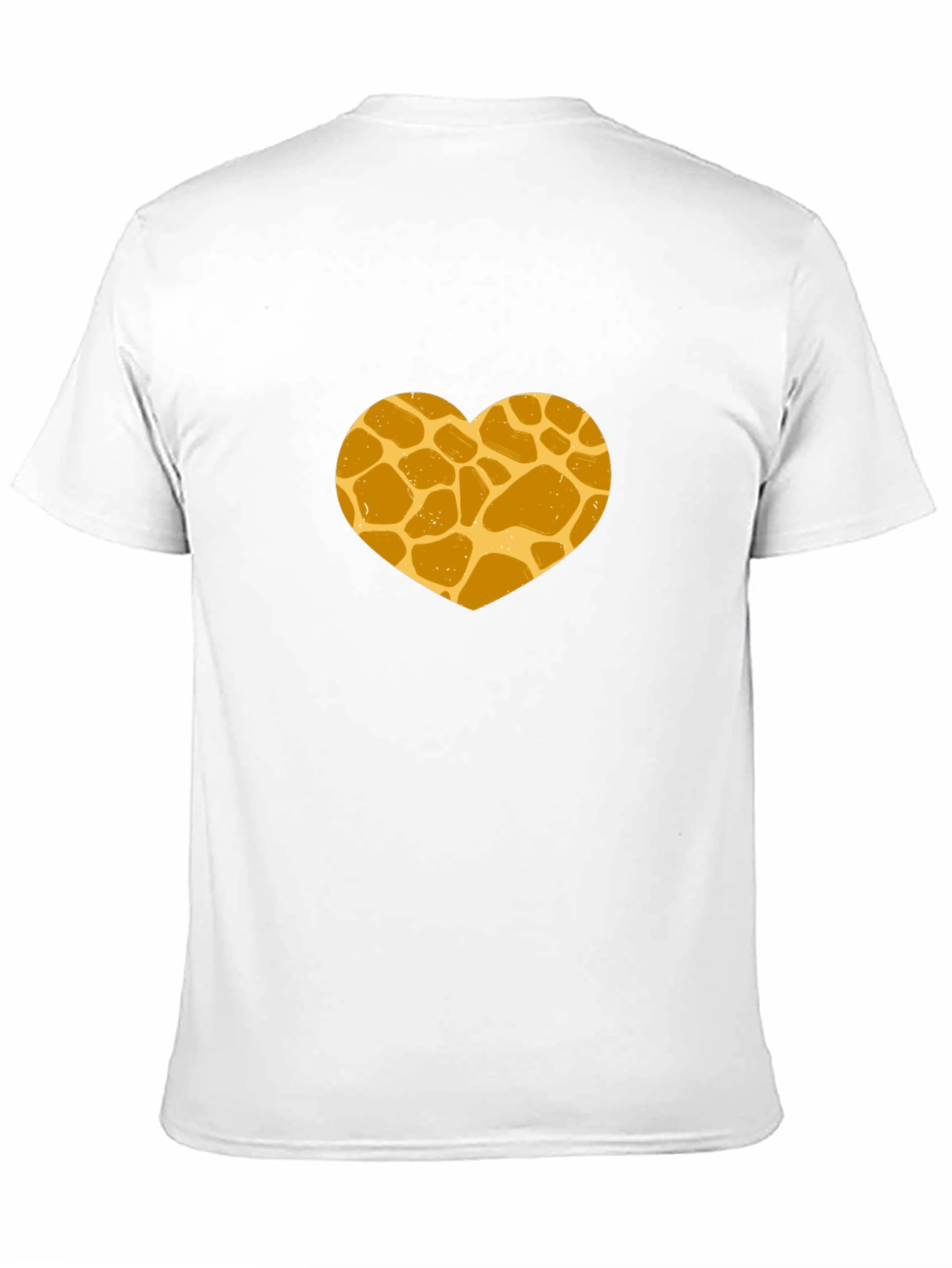 Giraffe Print Heart Graphic Tee - Stylish Black T-Shirt