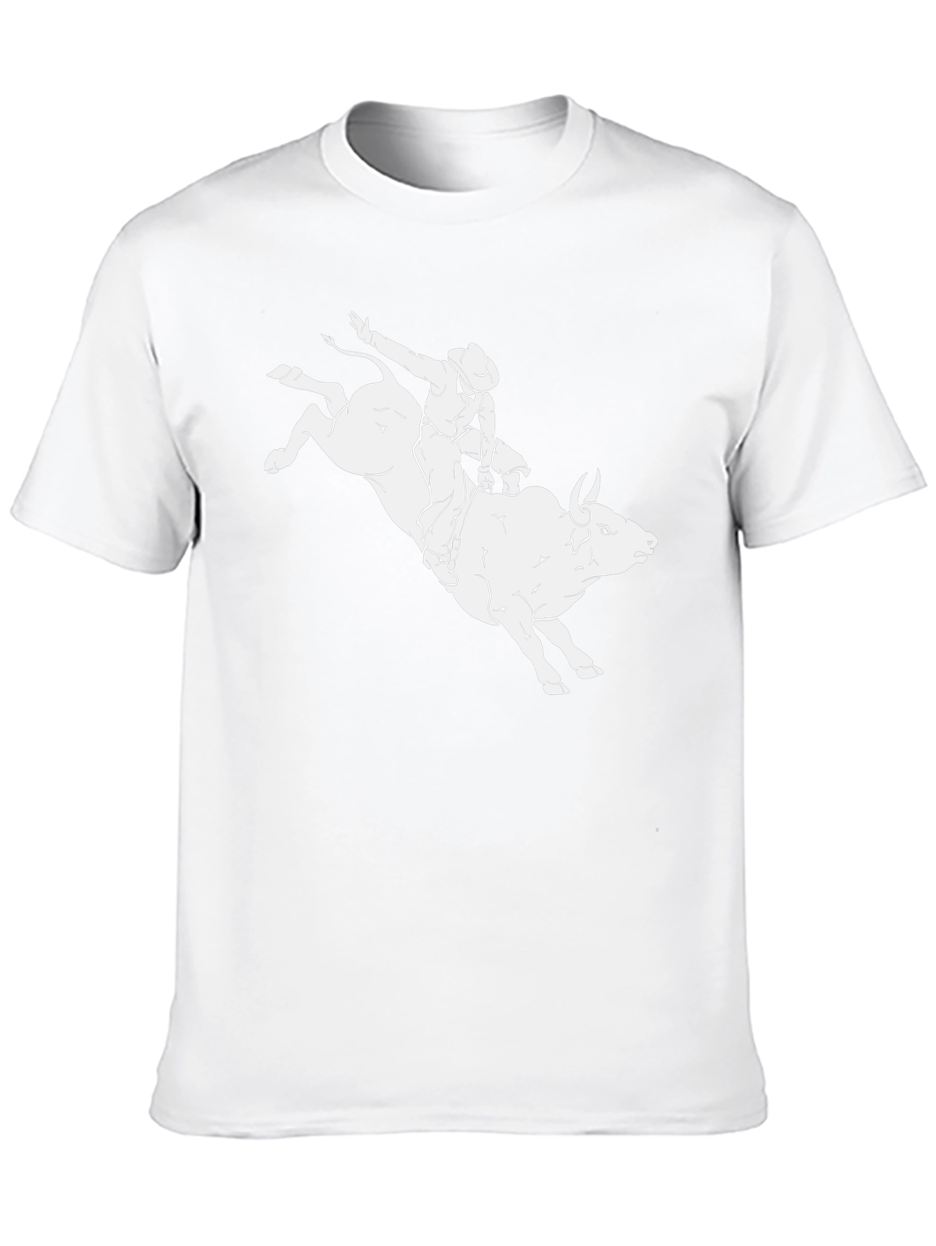 Black Bull Riding T-Shirt - Cowboy Rodeo Graphic Tee