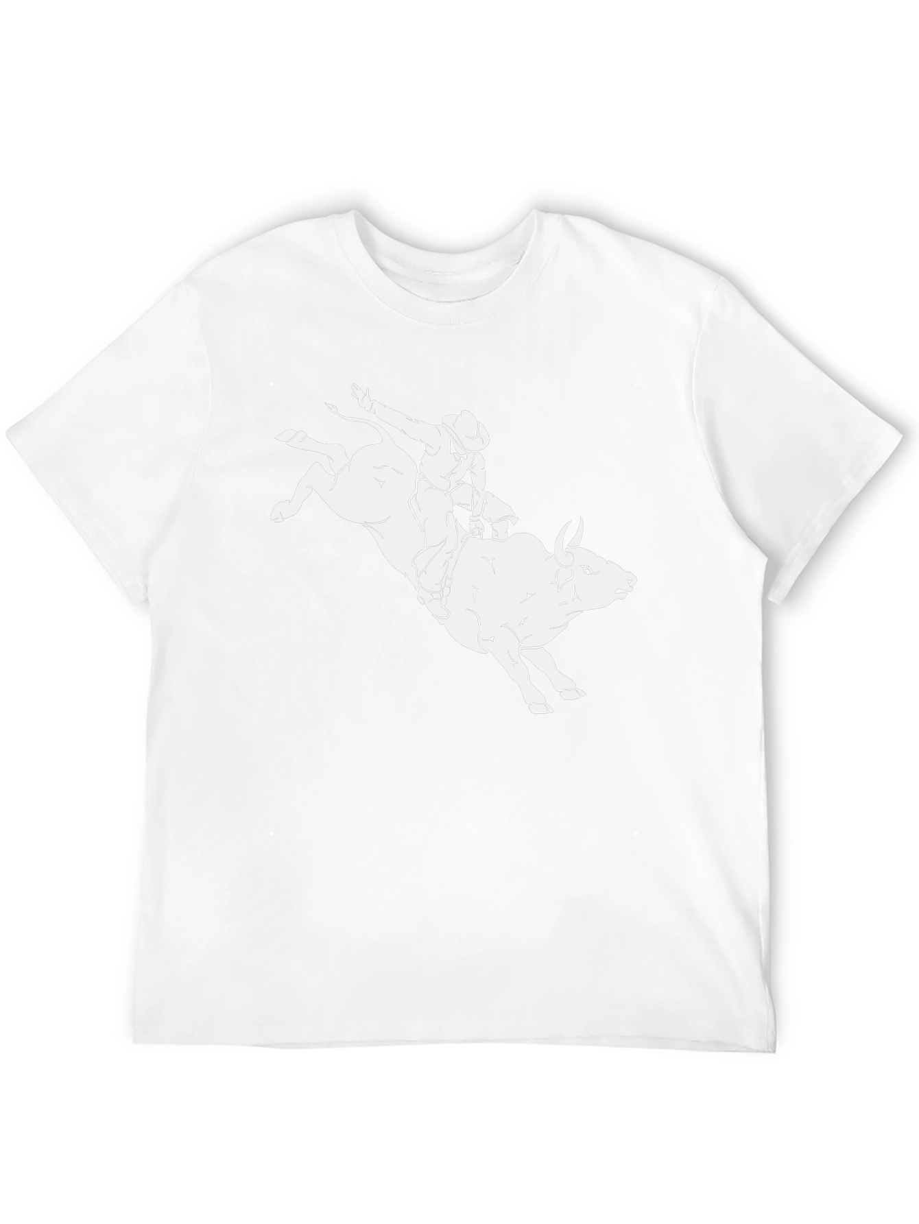 Black Bull Riding T-Shirt - Cowboy Rodeo Graphic Tee