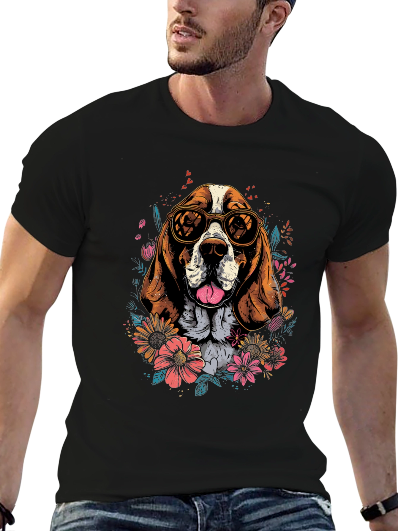 Cool Dog T-Shirt - Beagle with Sunglasses