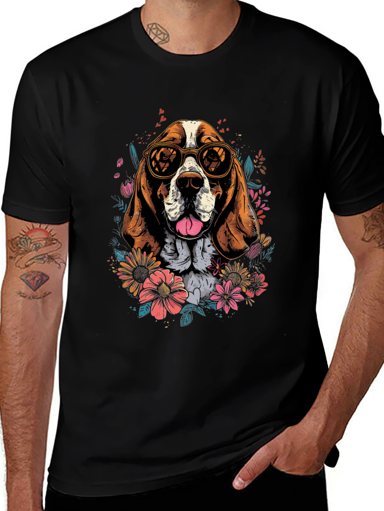 Cool Dog T-Shirt - Beagle with Sunglasses