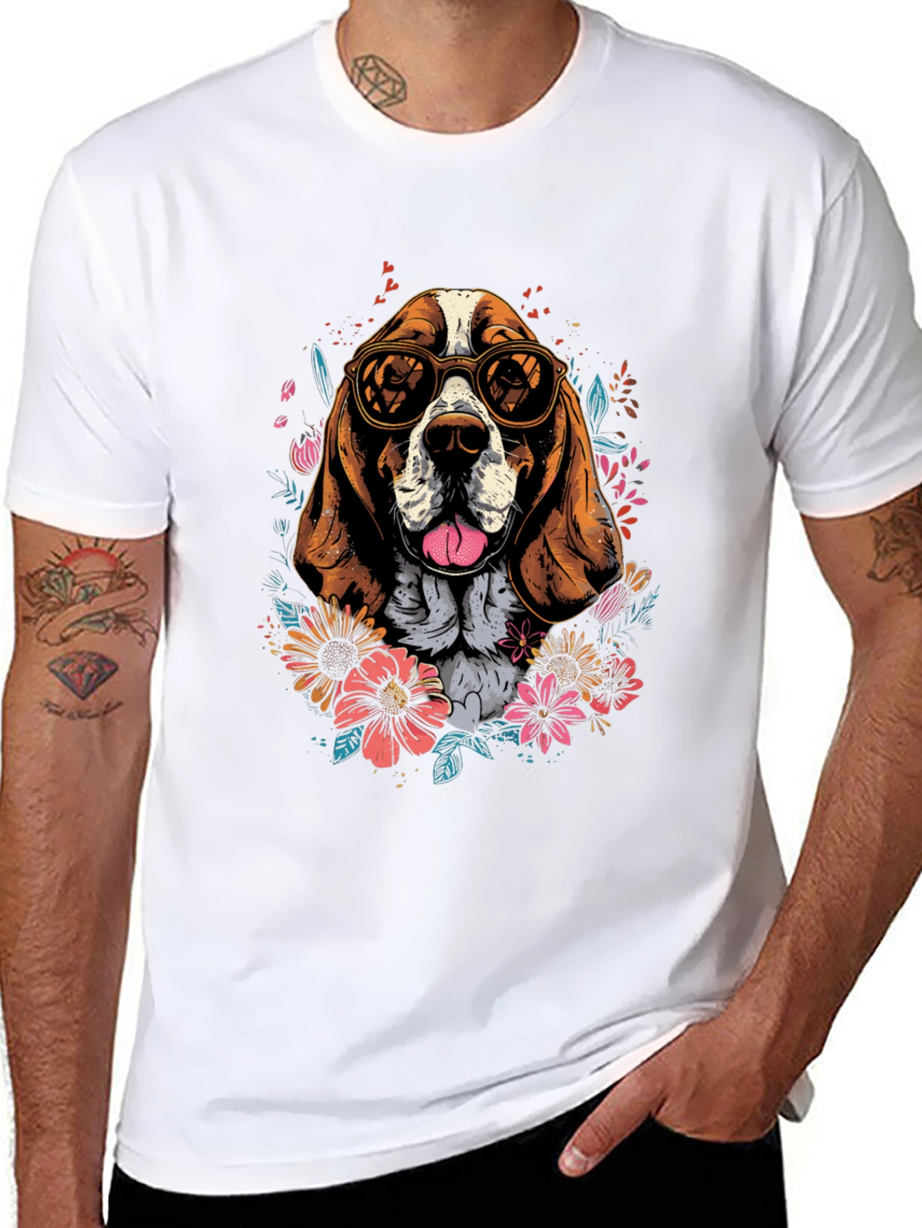Cool Dog T-Shirt - Beagle with Sunglasses