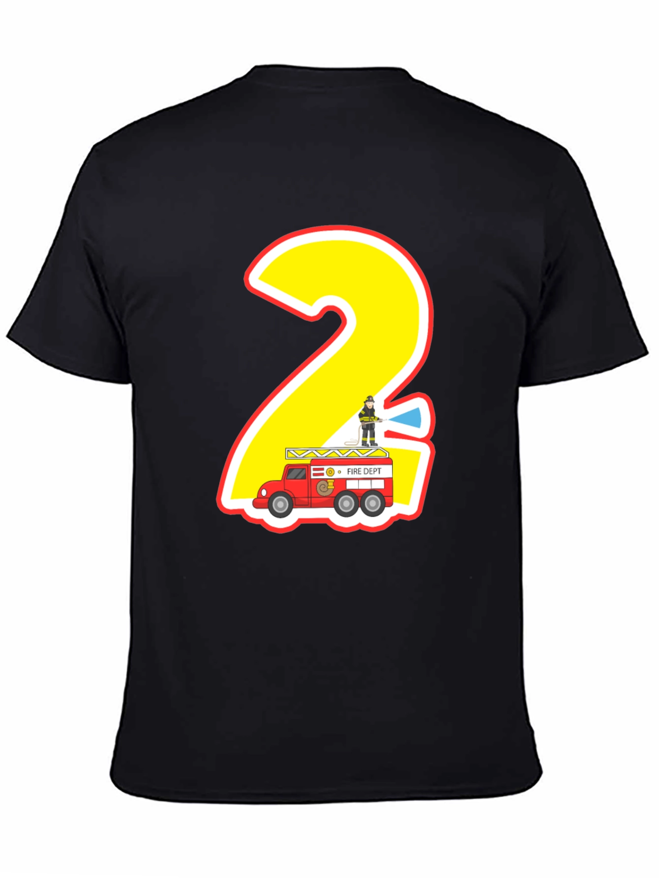 Fire Truck 2nd Birthday T-Shirt