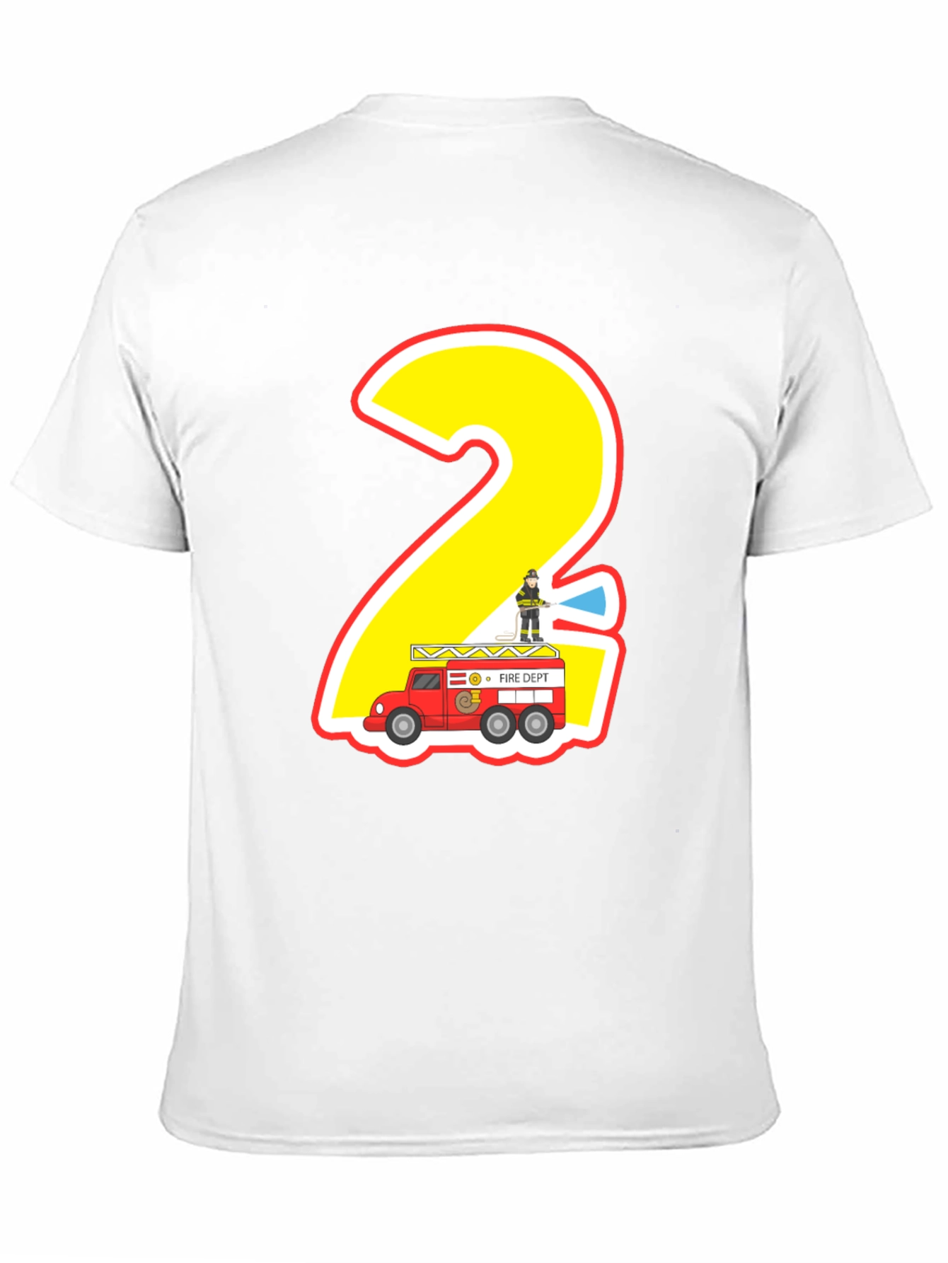Fire Truck 2nd Birthday T-Shirt