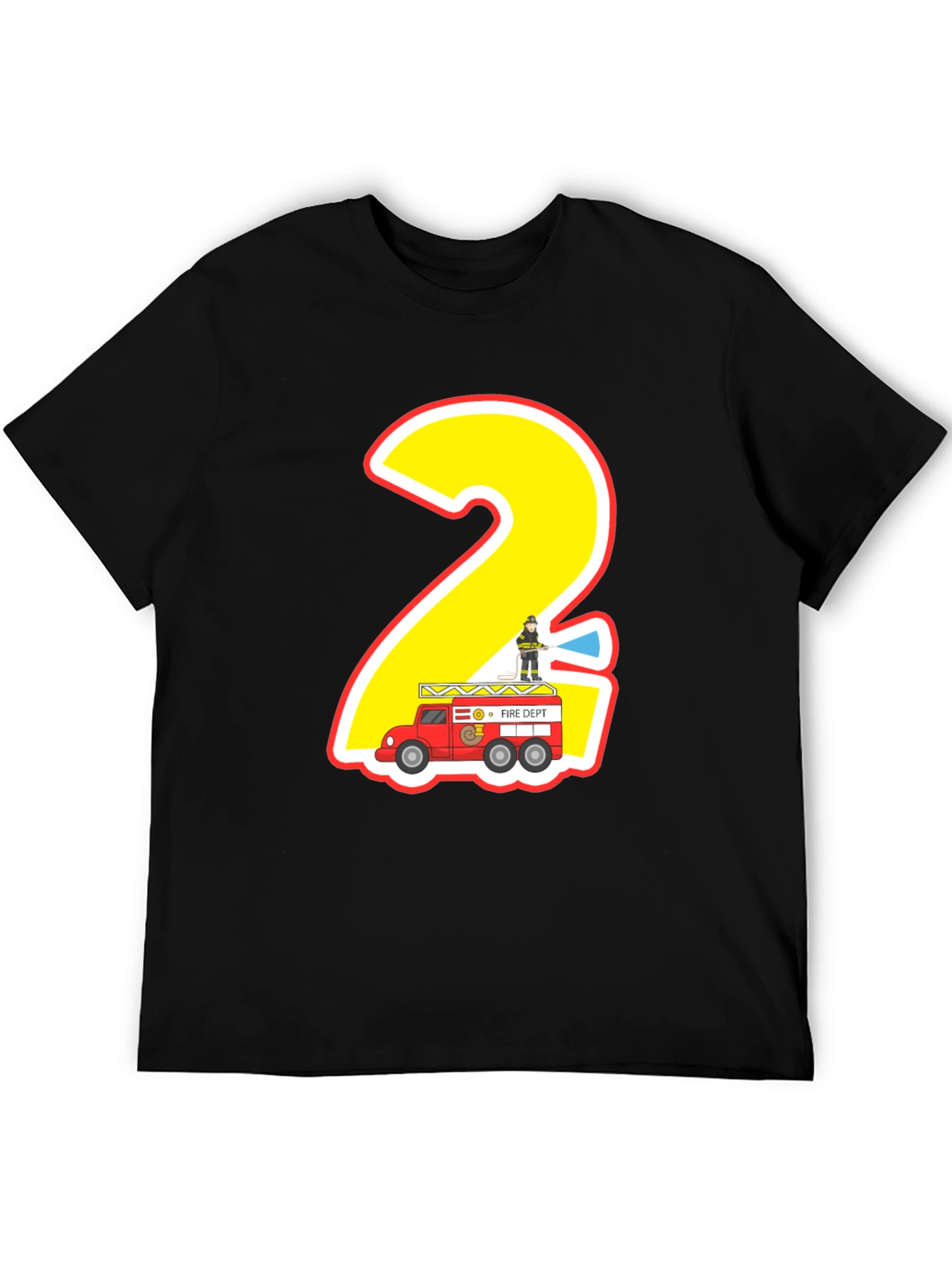 Fire Truck 2nd Birthday T-Shirt