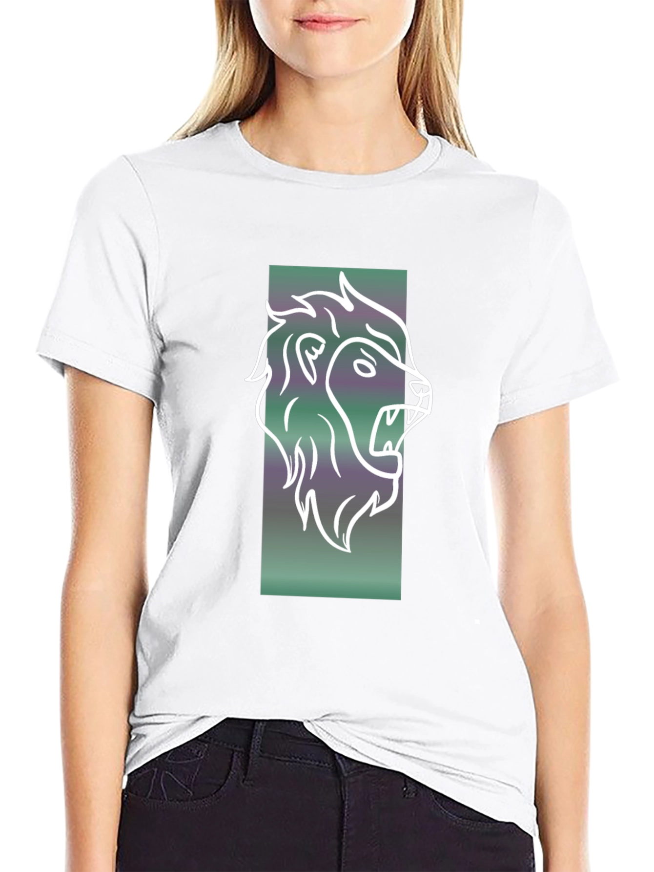 Lion Graphic Tee - Mens Black Cotton T-Shirt