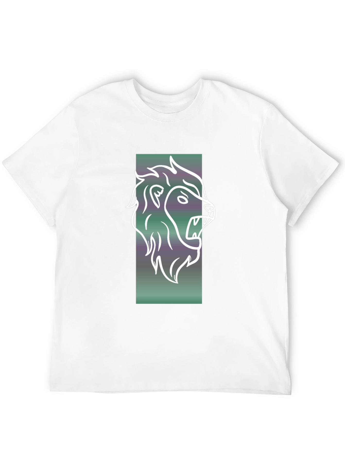 Lion Graphic Tee - Mens Black Cotton T-Shirt