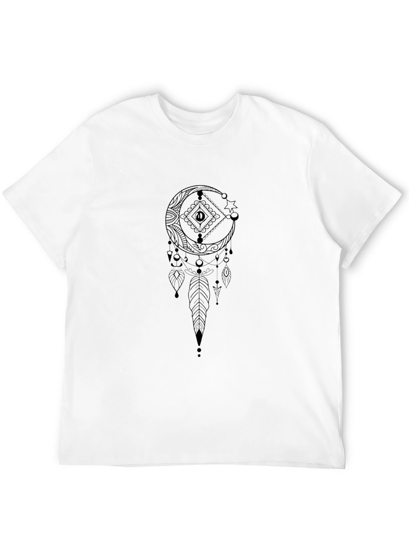 Black Dream Catcher Graphic T-Shirt for Men