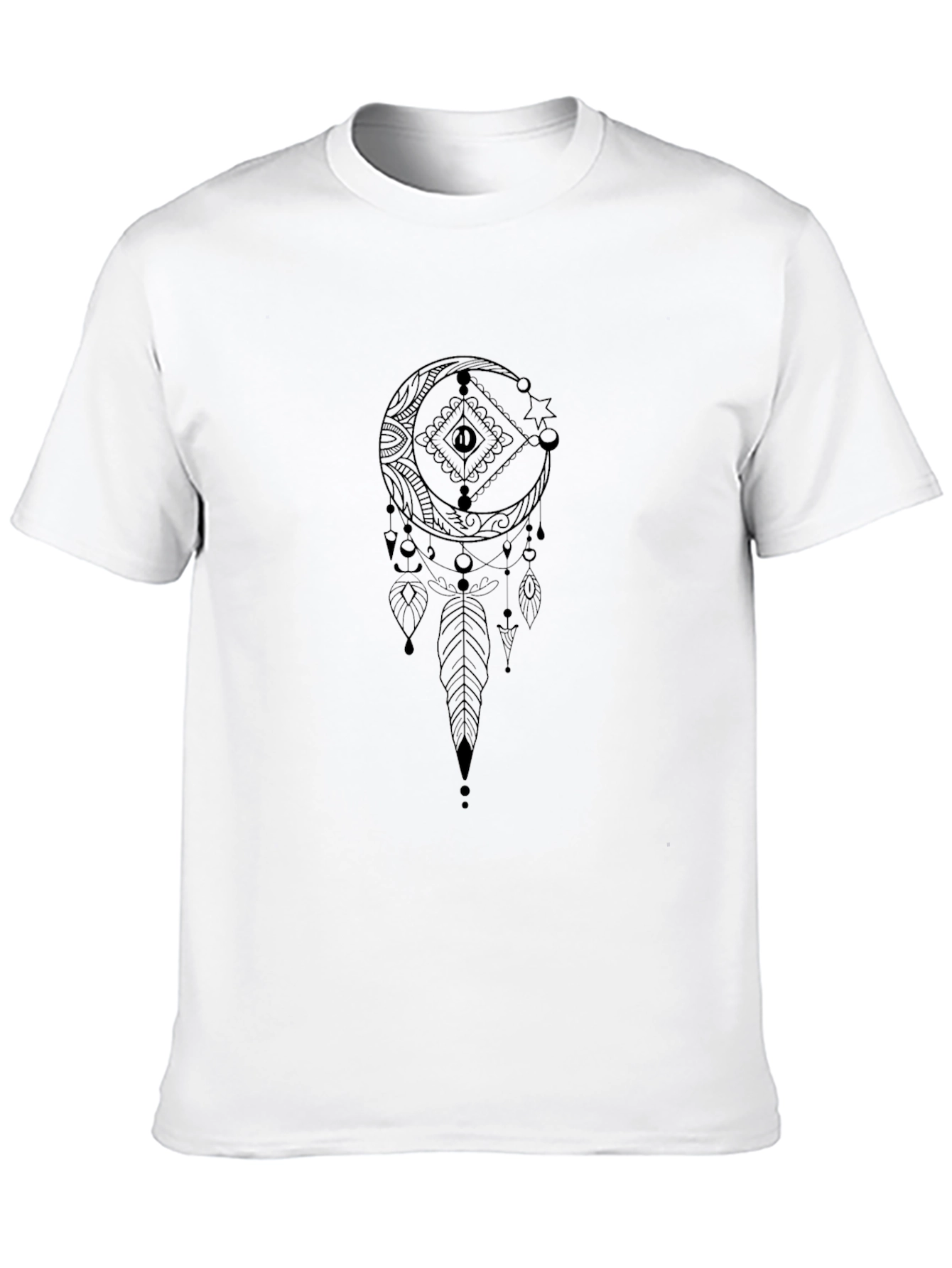 Black Dream Catcher Graphic T-Shirt for Men