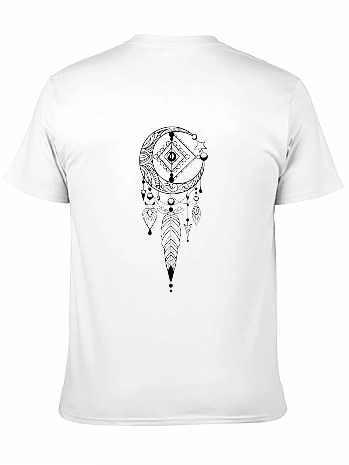 Black Dream Catcher Graphic T-Shirt for Men
